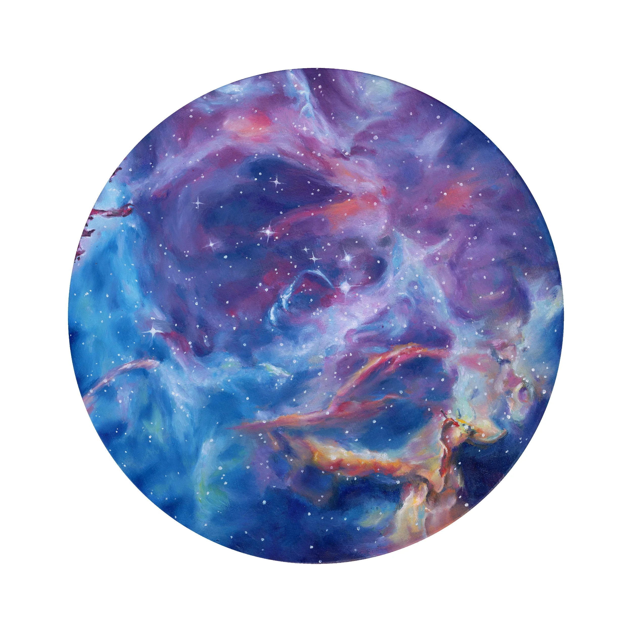 Rosette Nebula, oil on board, 2015