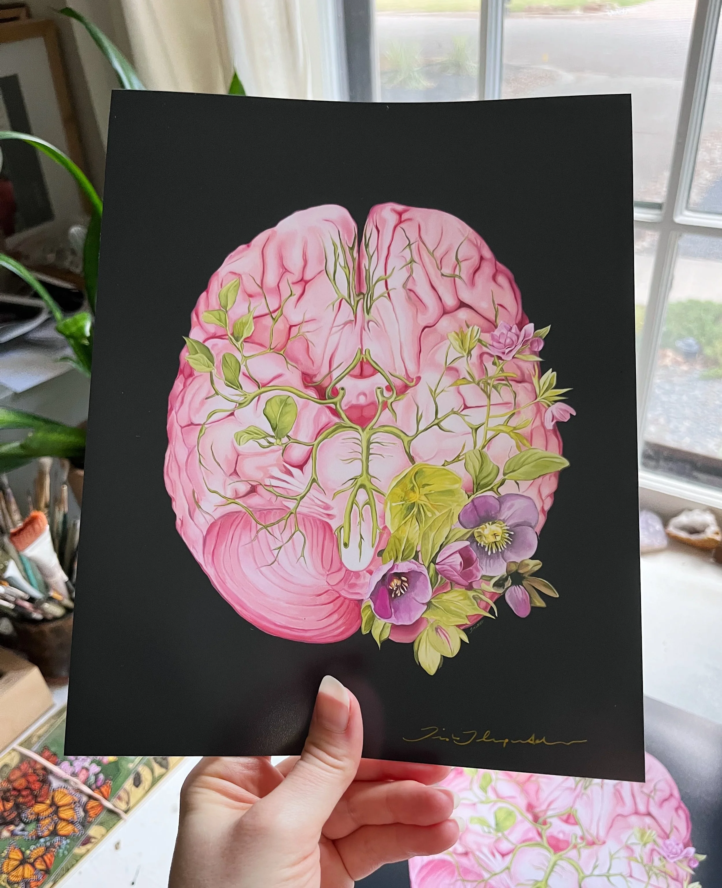 FLORAL BRAIN II Art Print Trisha Thompson Adams