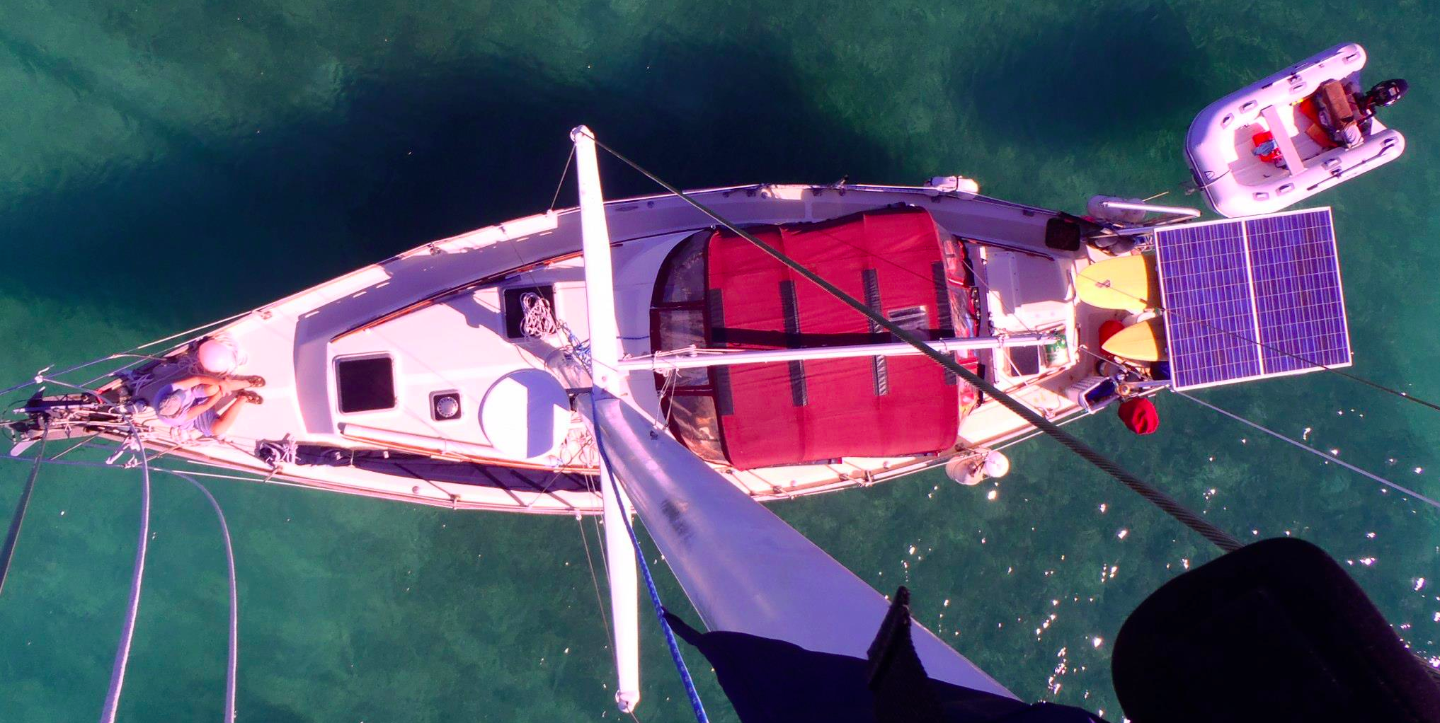 Solar Panels on DDS’s Esprit sailboat