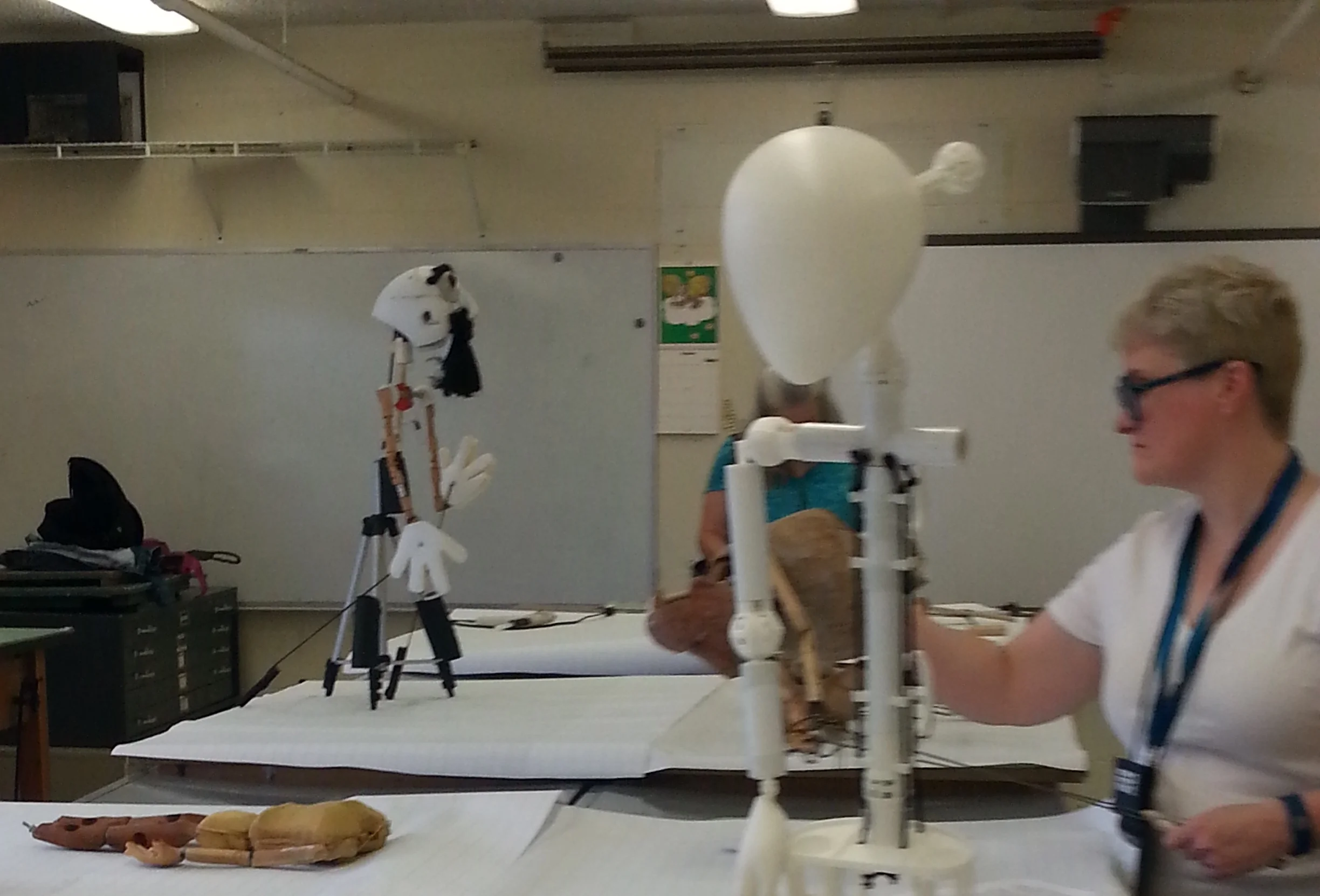 PVC pipe & 3D printed puppet by Laurie Berenhaus