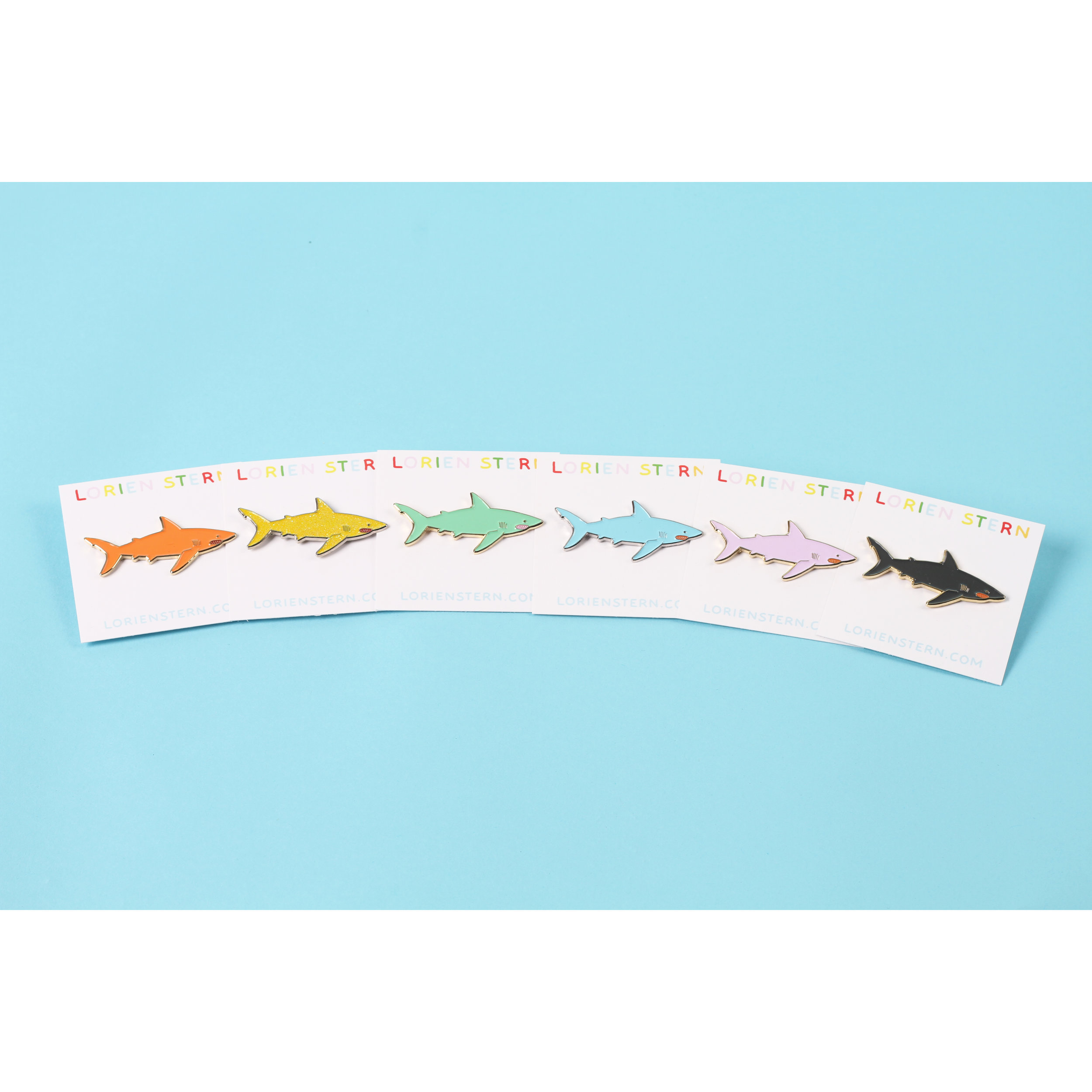 XL Shark Enamel Pin (Only Blue) - $7 - minimum order 10