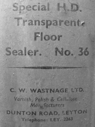  CW Wastnage Ltd label from 1940. 