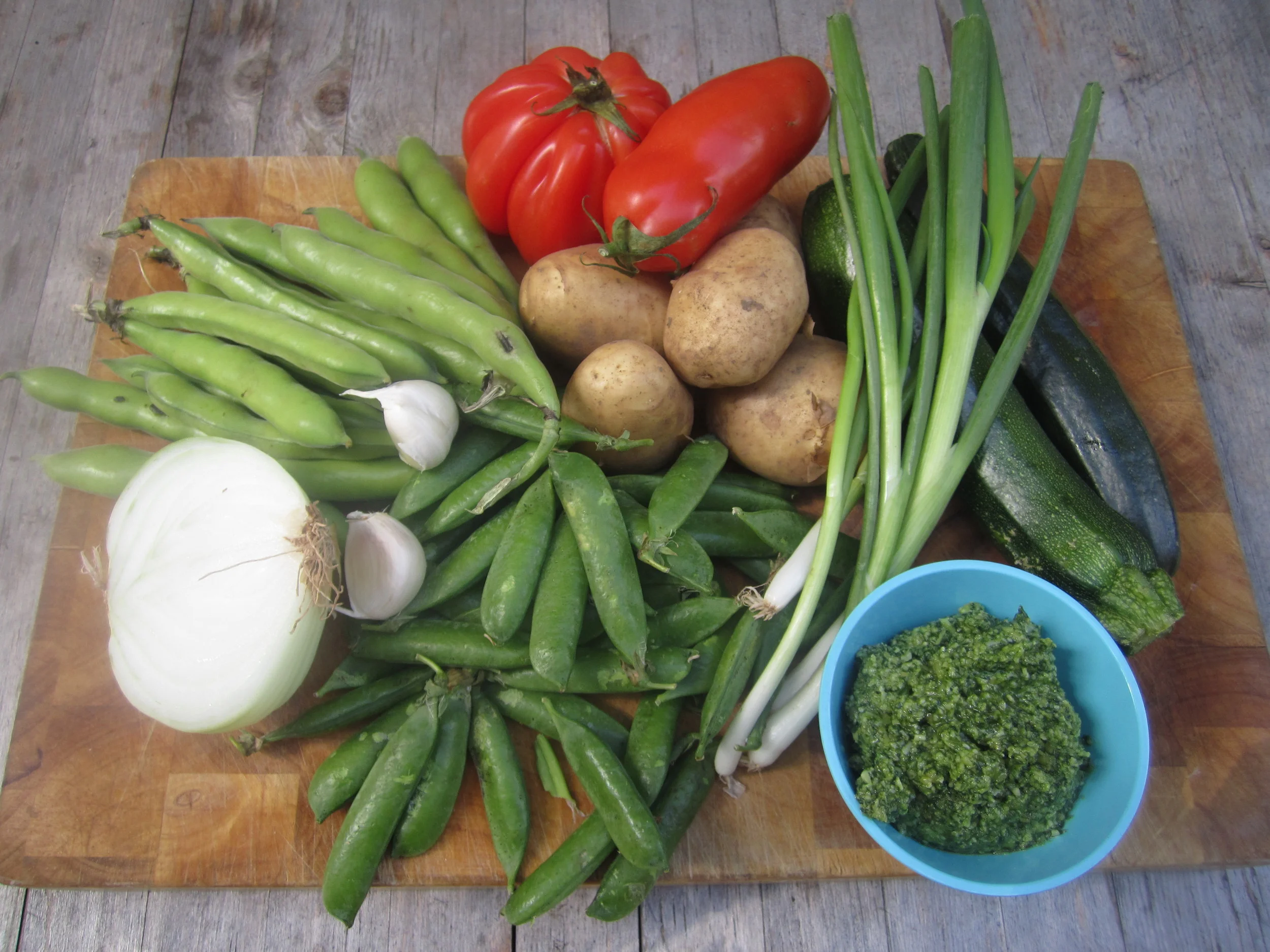 Vegetables by stealth + ever popular pesto
