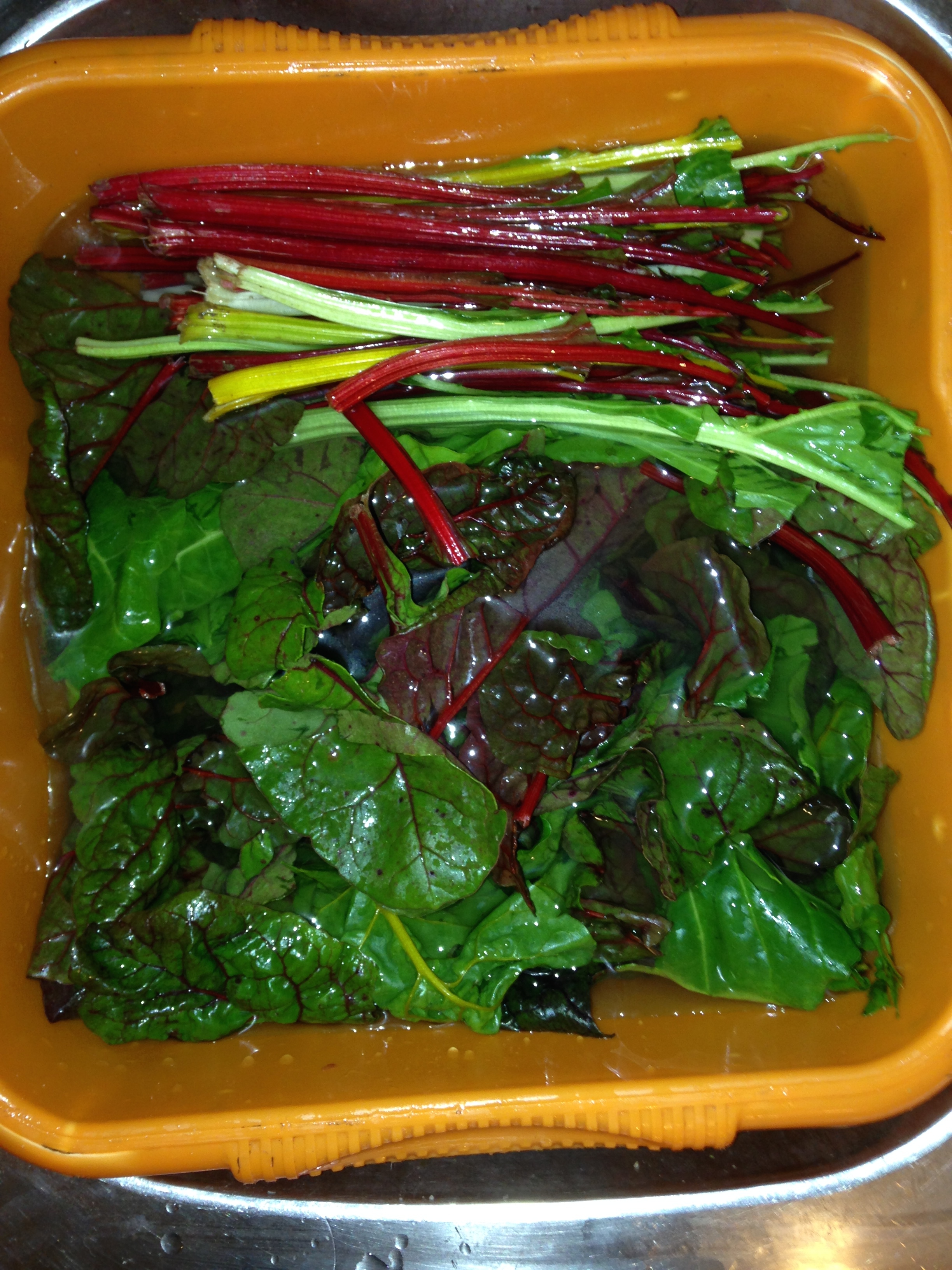 Crumble demolished, chard and all!