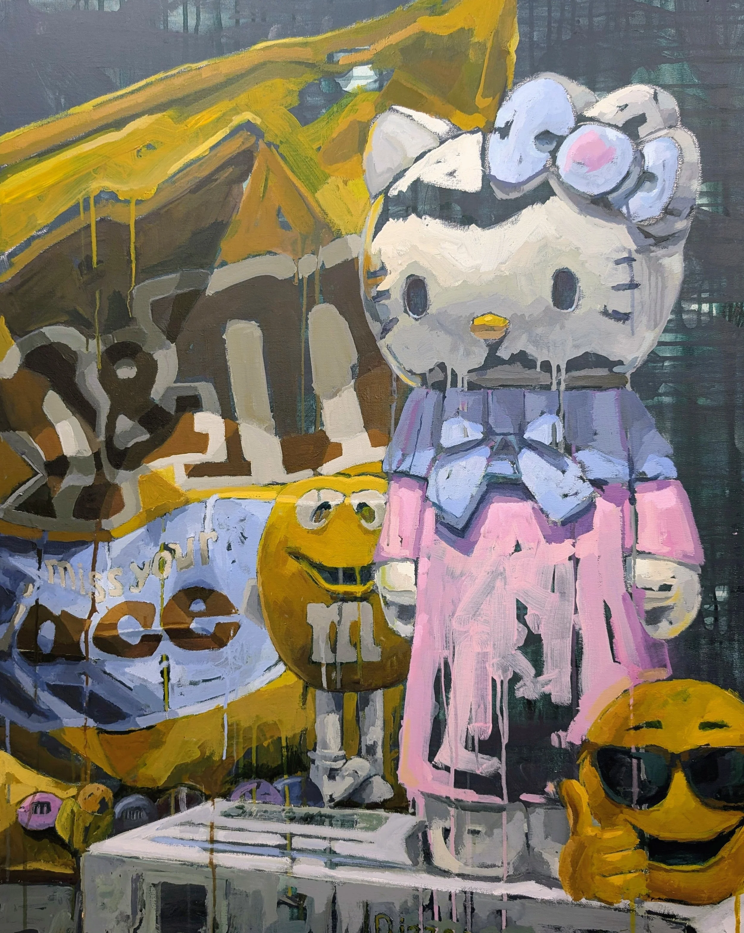  La serie   Dutch Letters  de Pablo Burgos  presenta una visión colorista y contemporánea de la naturaleza muerta. Sus obras combinan objetos cotidianos, elementos de la cultura pop y referencias a la pintura holandesa del siglo XVII.  El artista dej