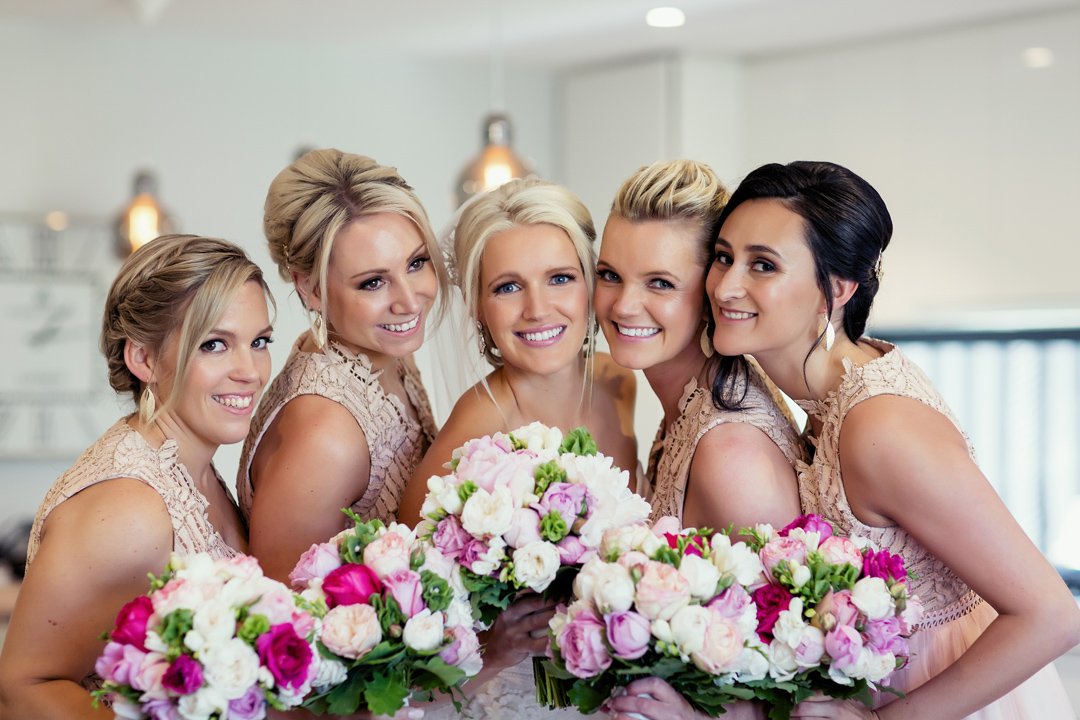 Bride and her Bridesmaids
