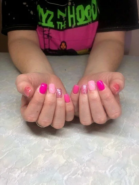 Pink Ombre Nails