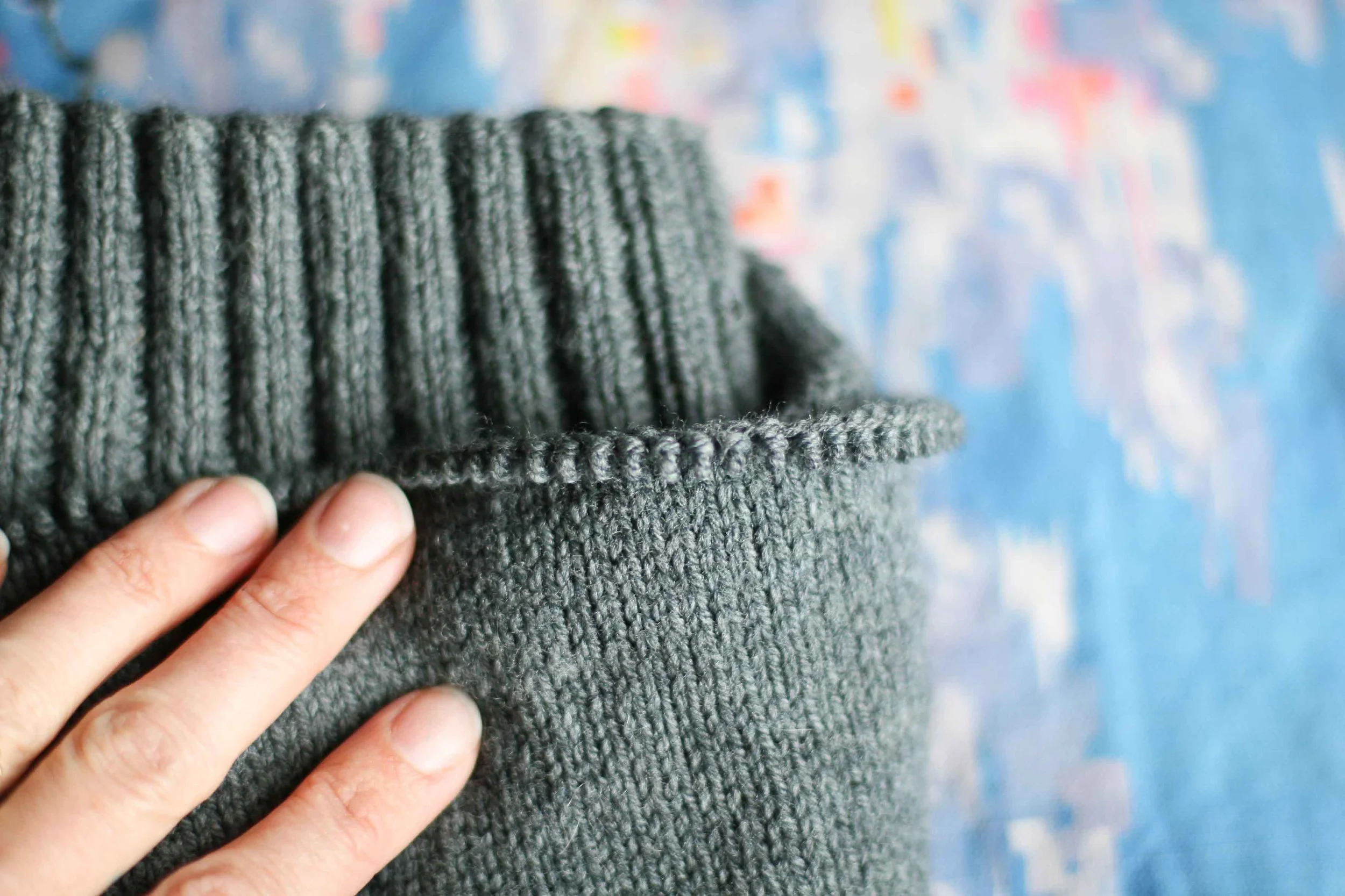 A jumper knitted in 5ply up to the underarms. I have also knitted both sleeves. It has sat in the drawer now for a year.