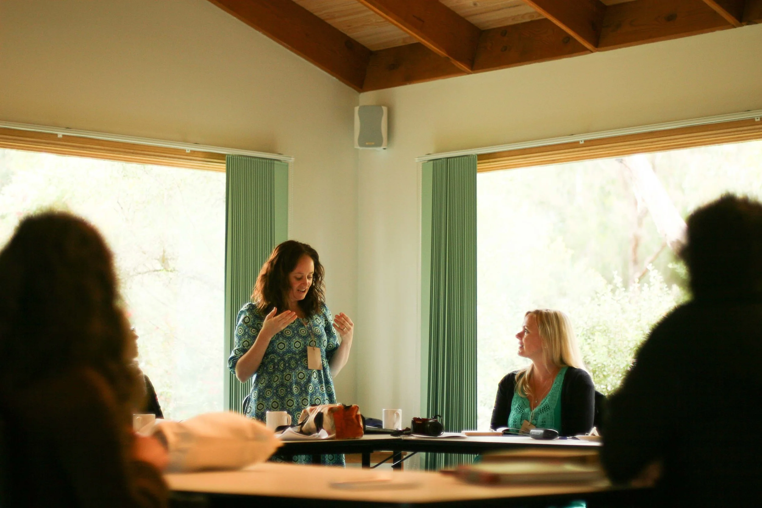 Georgie Hallam teaching Intro to Design. Photo by Felicia Semple