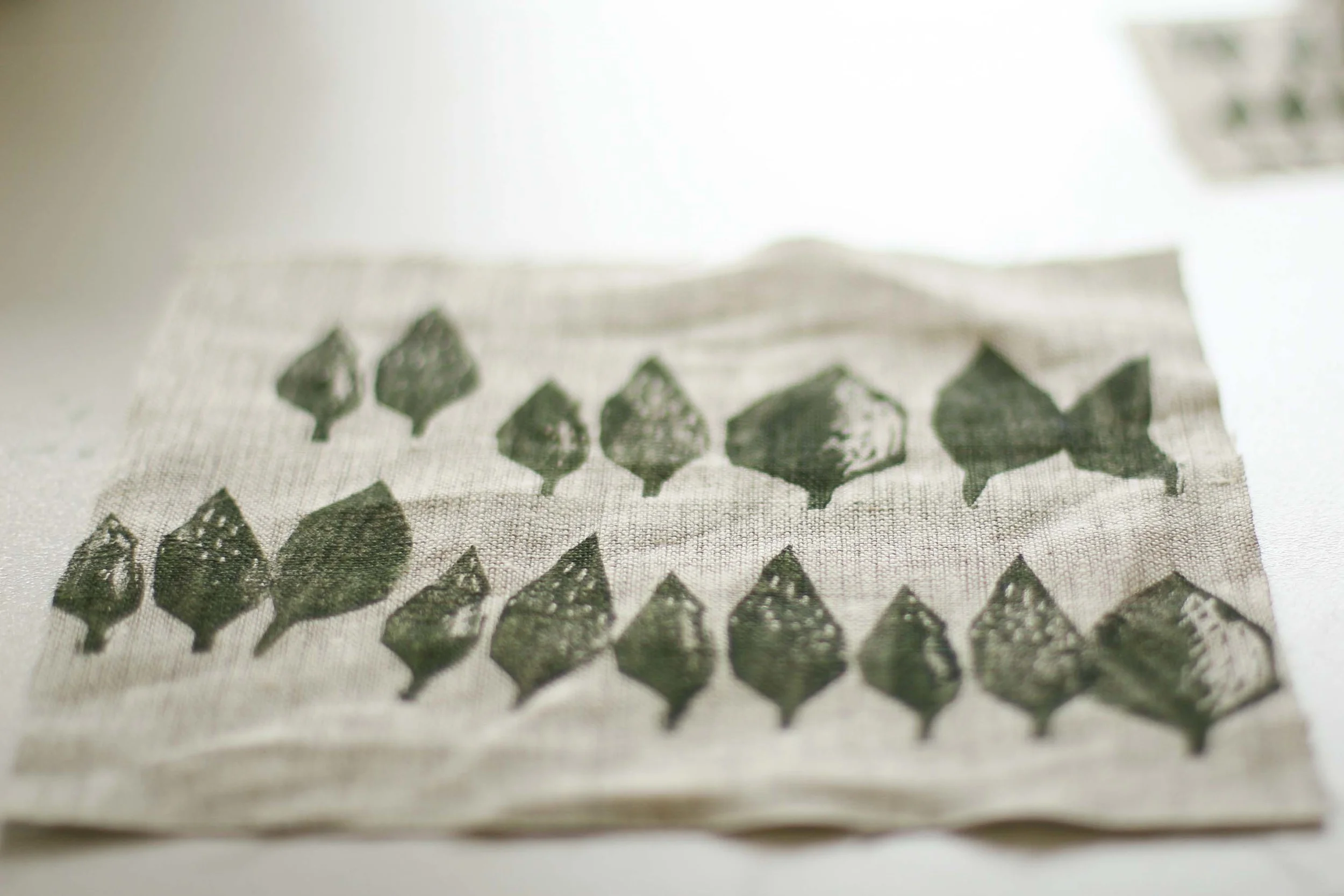 Block printing by Anna Farago. Photo by Felicia Semple
