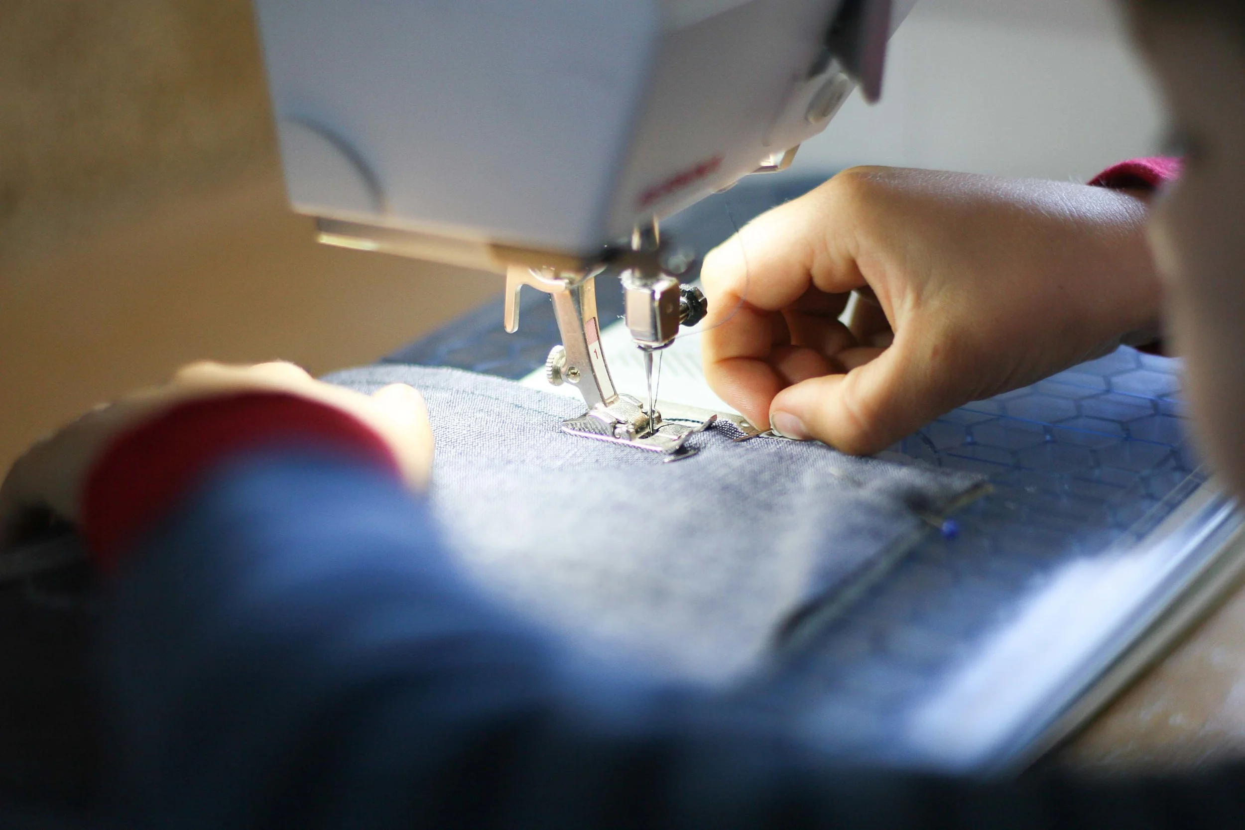 Sewing the shapes together on the slightly larger version of this project - details towards the bottom of the post.