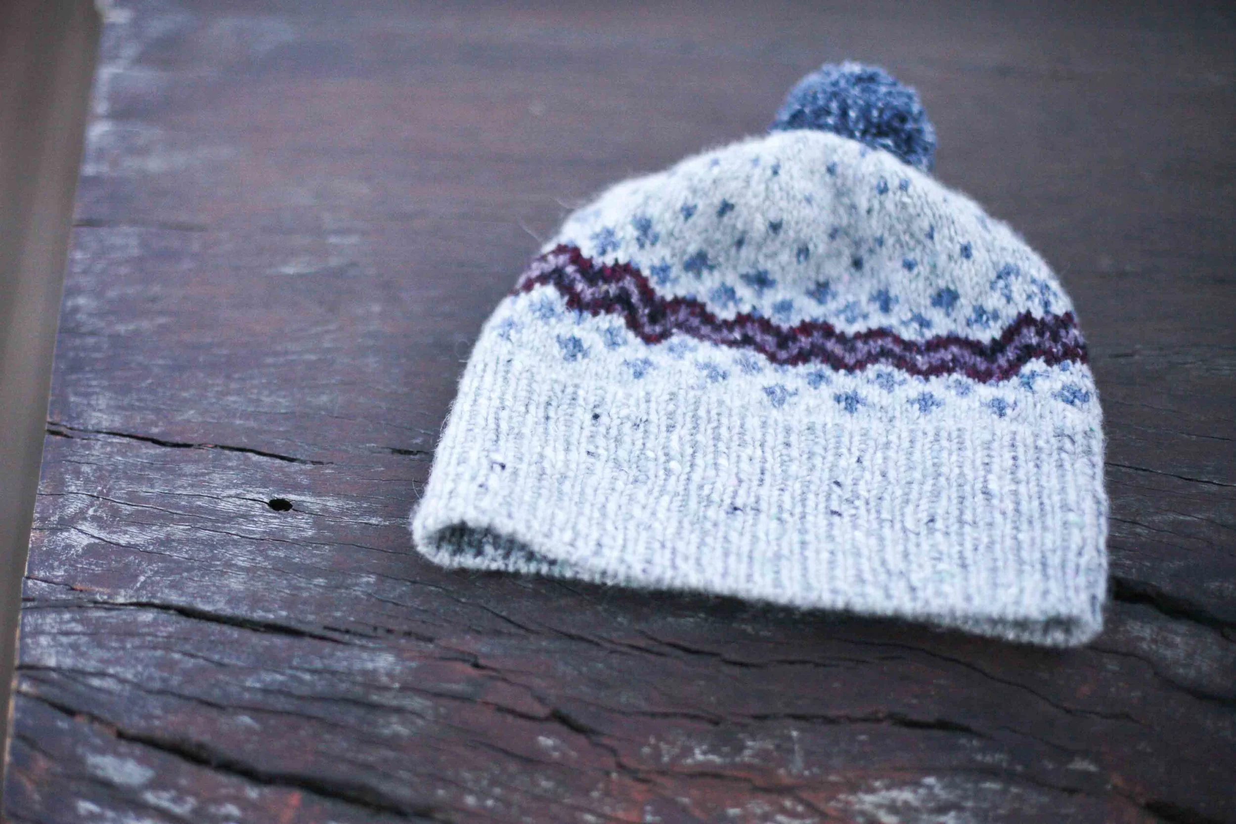 Sample hat from Jule's colour work class.