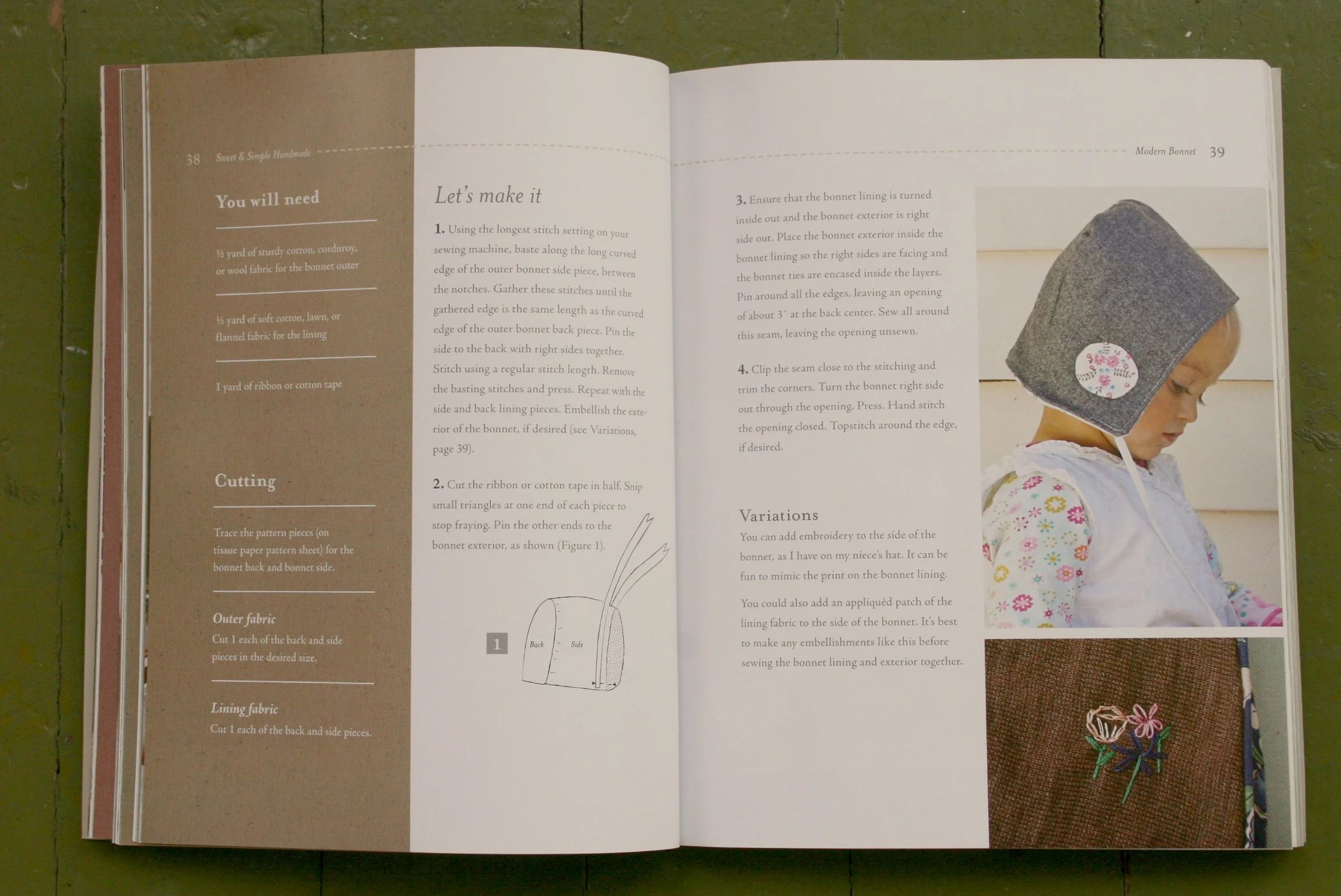 A page from Sweet and Simple Handmade.