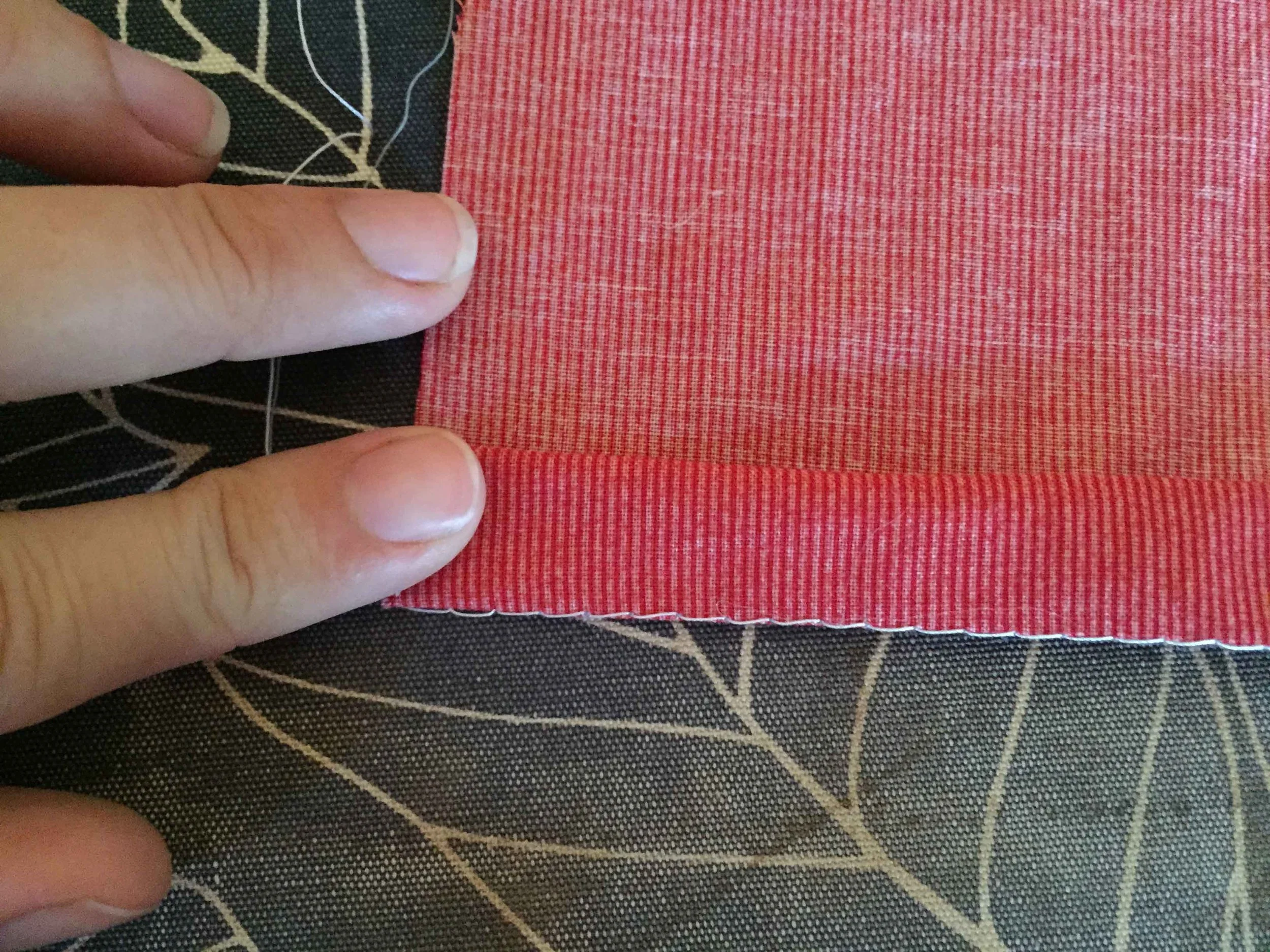 Normally I iron as I go. I haven't ironed this yet.