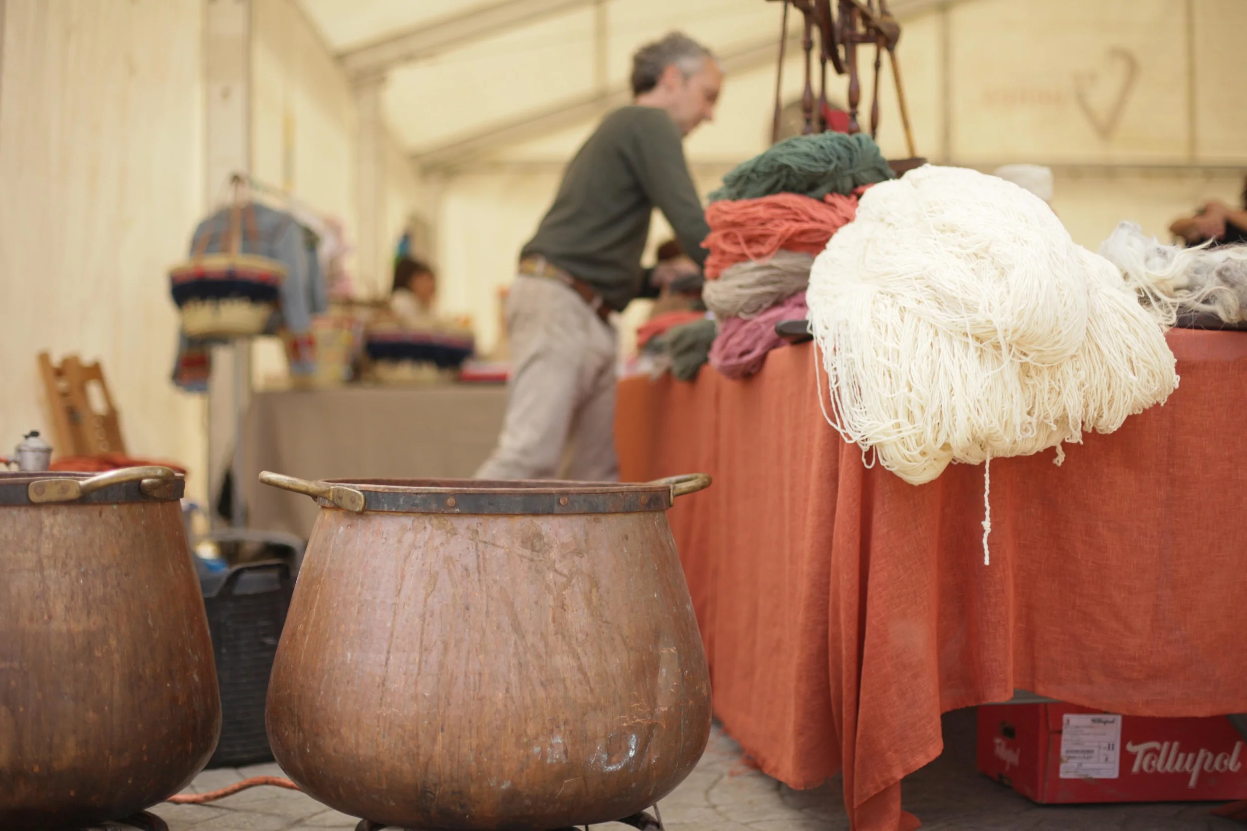 That pile of white wool was wet and ready to go.