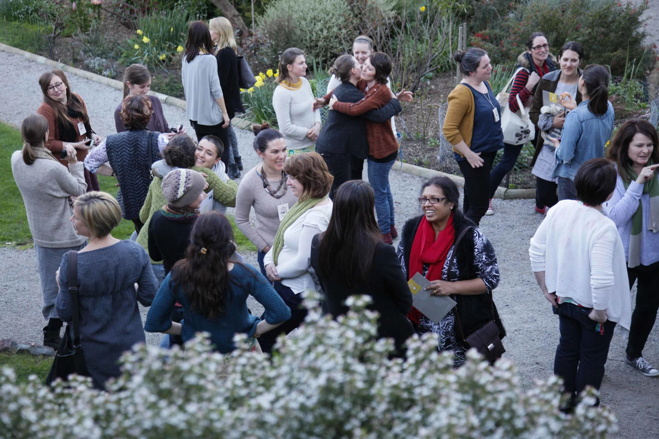 Saying goodbye at the end of 2014's retreat.