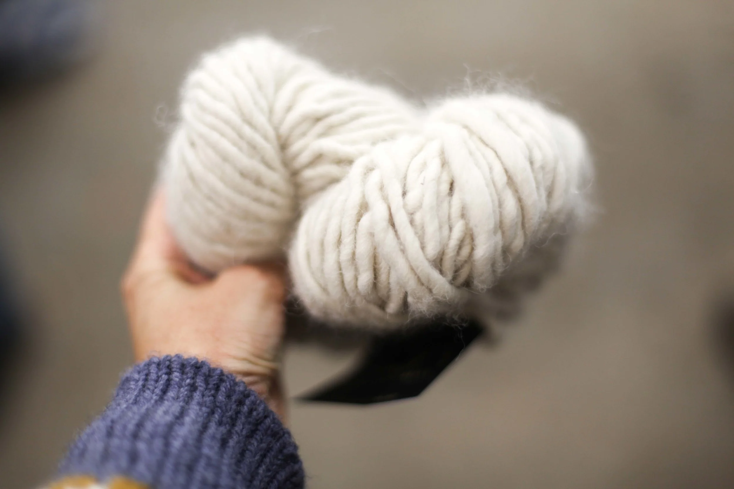 My kid purchased this with her pocket money from Great Ocean Road Mills . Her plan is to dye it with avocado and then knitting herself a scarf. Her process is one that takes time ....