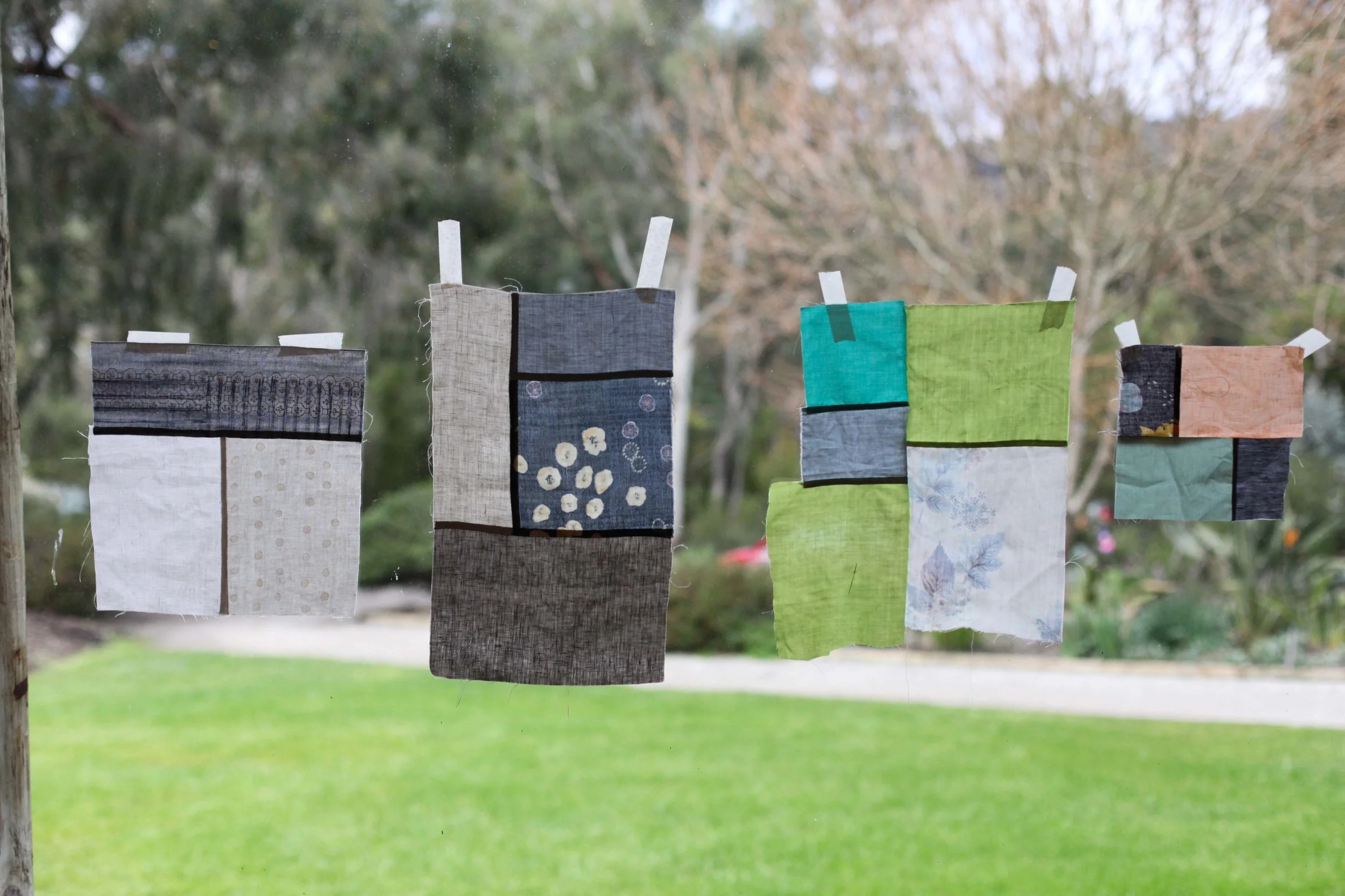 Pojagi samples from a class with Anna Farago.