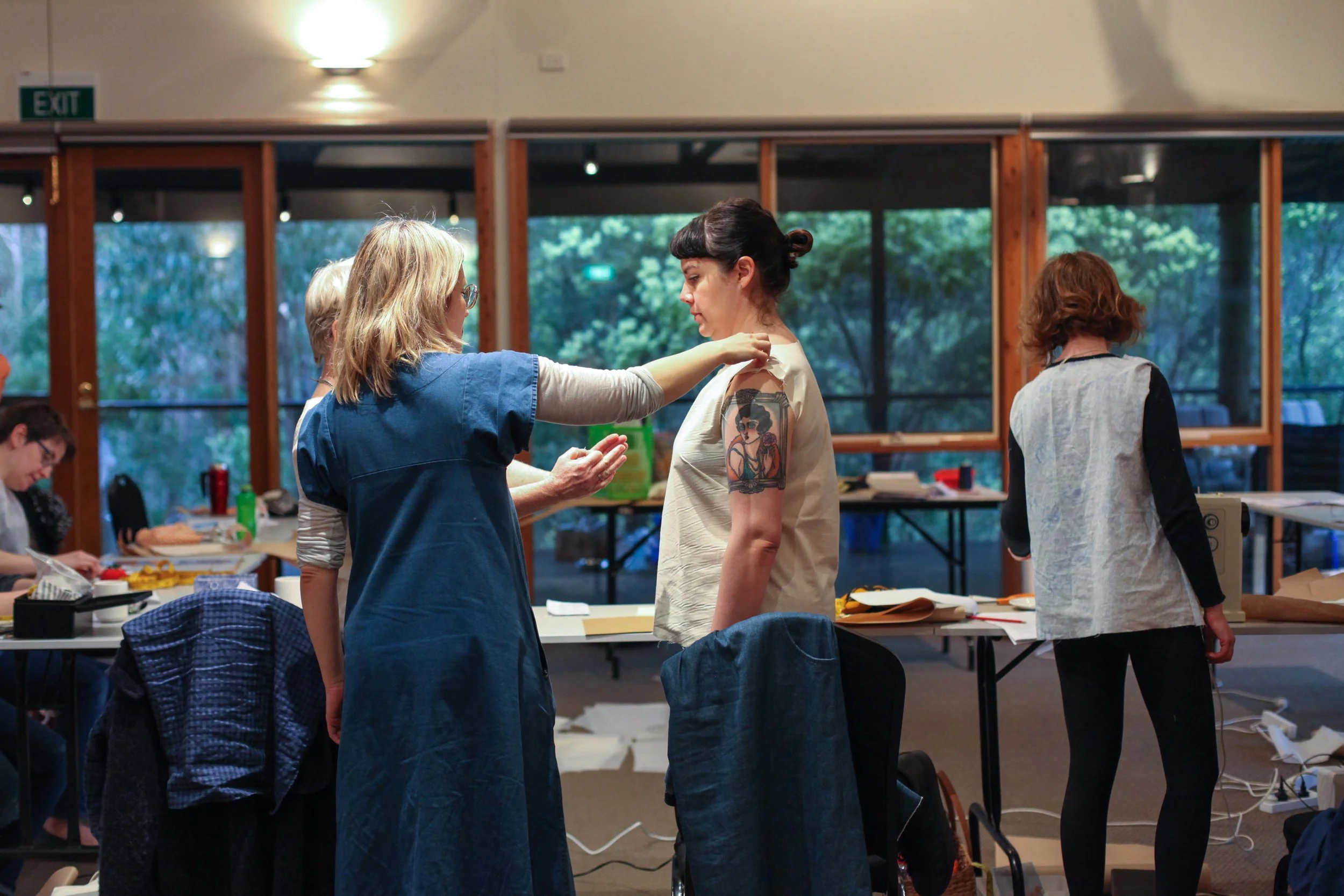 Nita-Jane teaching Garment Fitting.