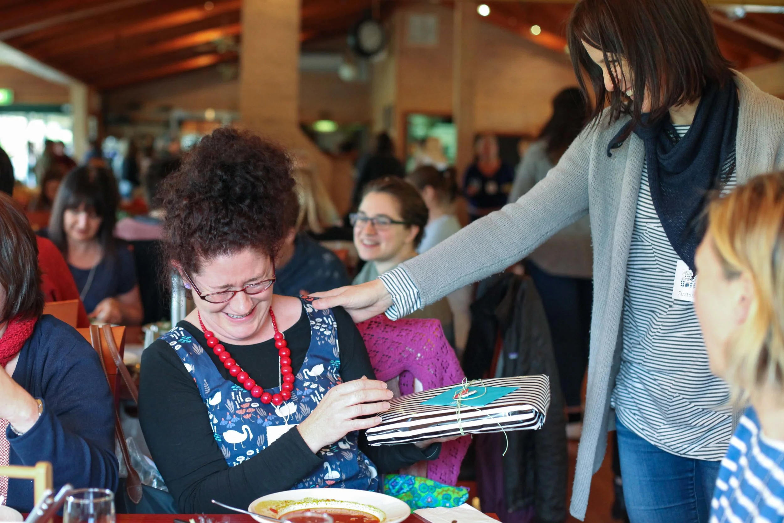 Kirsten and the lovely Jo sharing a moment of joy over lunch.