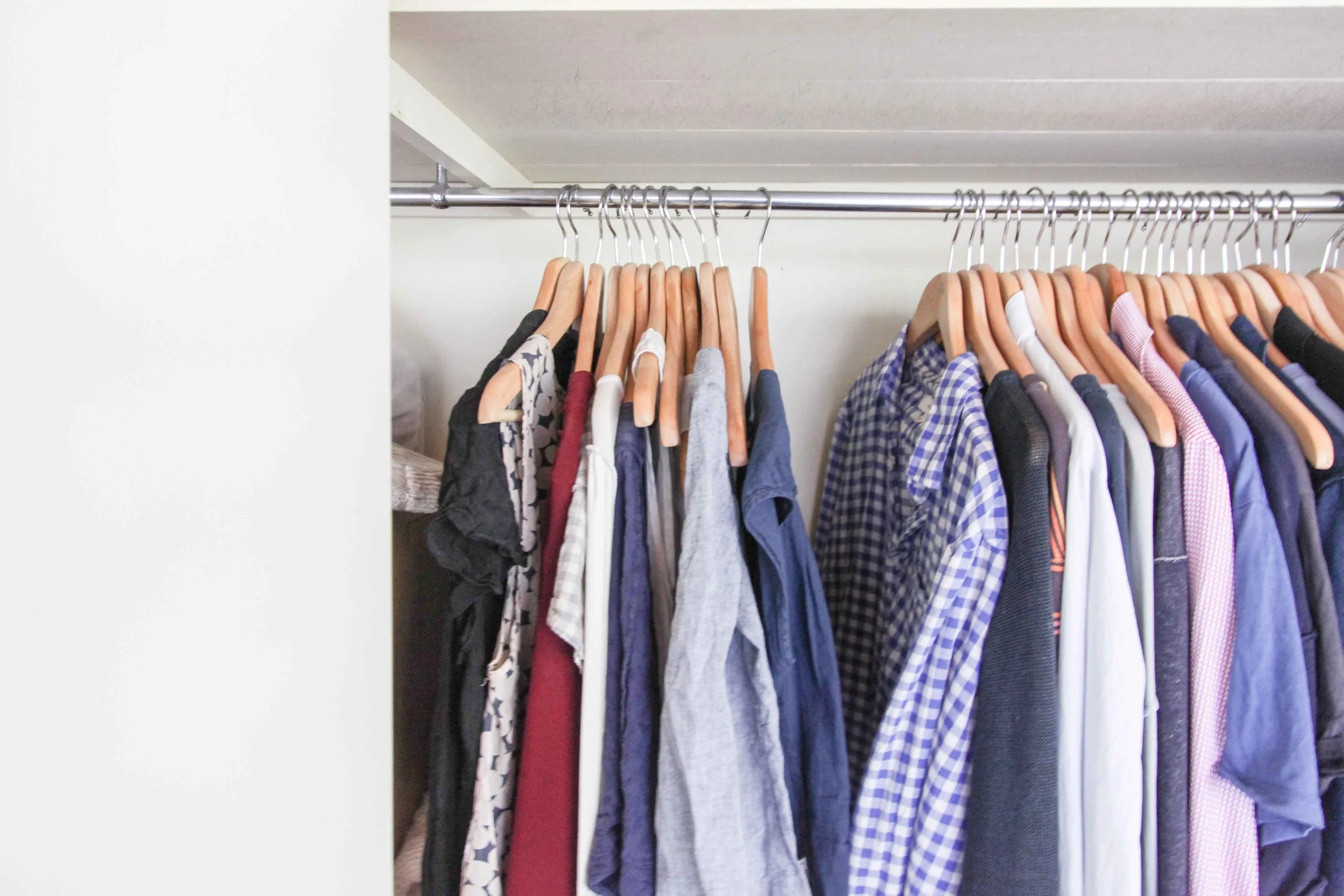 The other half of my wardrobe. My stuff is on the left. The rest belongs to the fella.