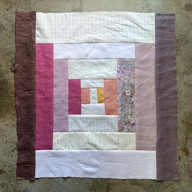 Block 8/12 - I&rsquo;m so excited to be back making this for my smallest for her 10th birthday. It&rsquo;s a #stash_less #theyearofthescrap quilt that is based on an incredible #geesbend quilt. And it&rsquo;s all scraps and precious bits and pieces. 