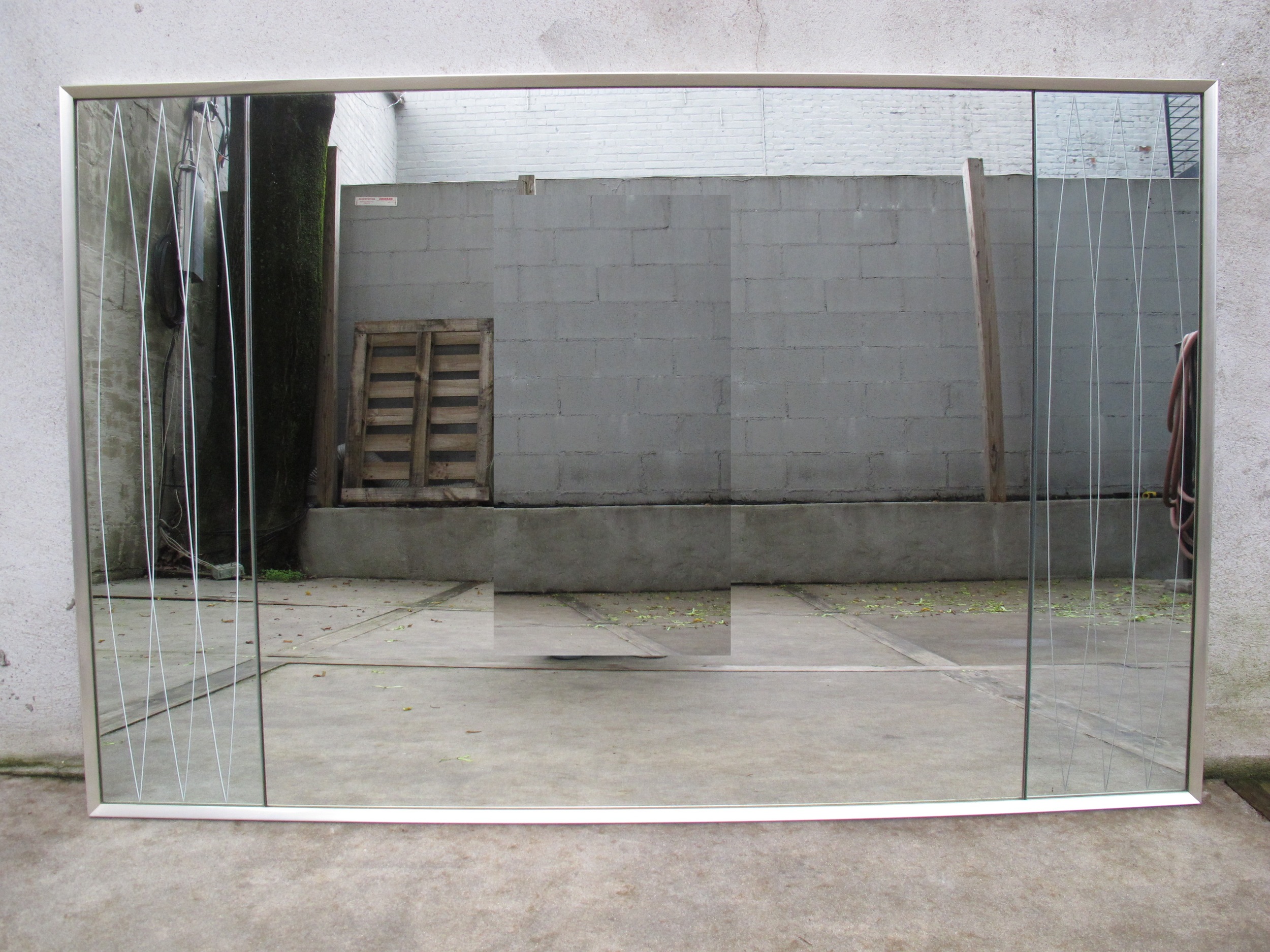 MID CENTURY SWEDISH ALUMINUM MIRROR