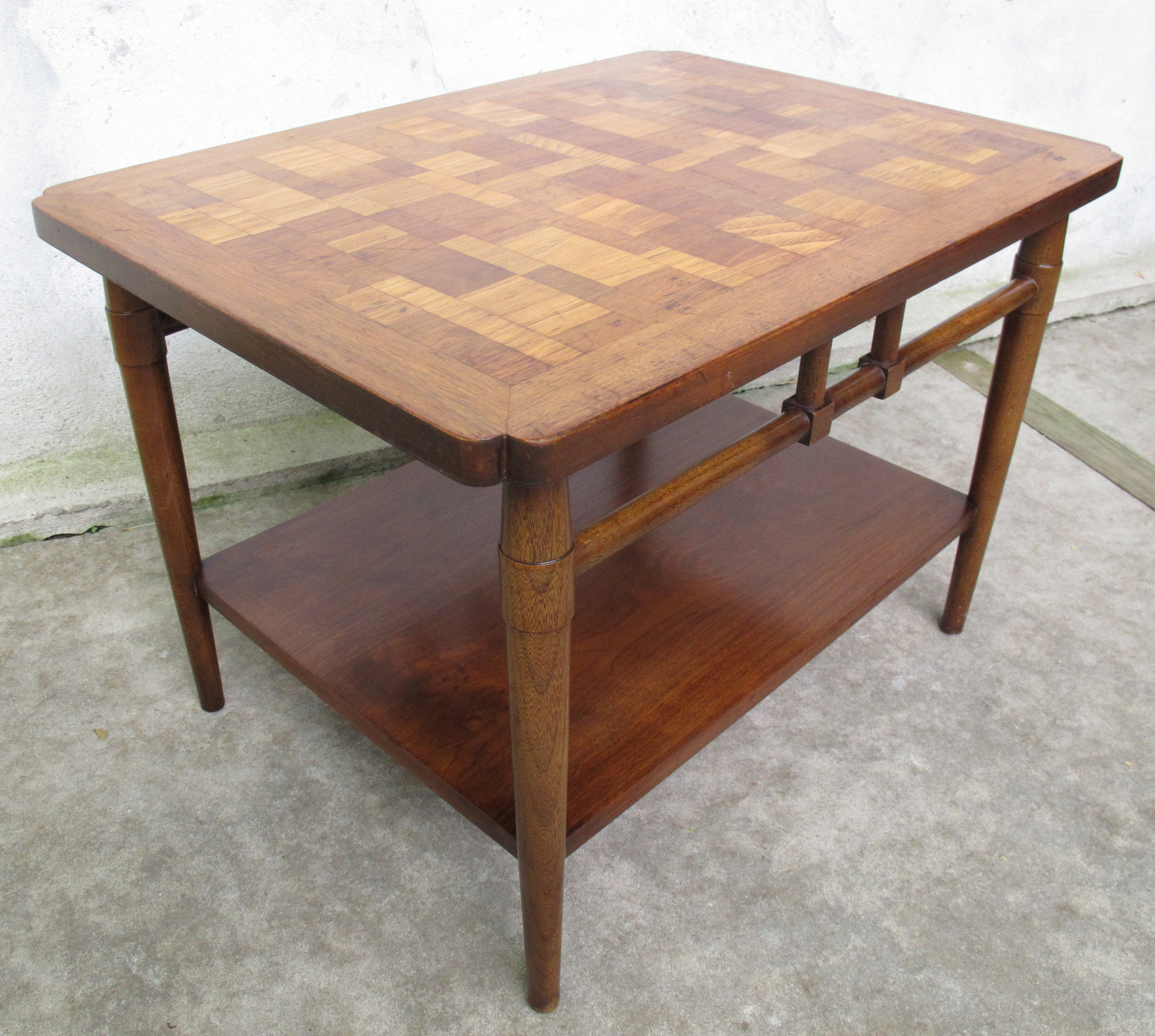MID CENTURY TWO TIER END TABLE