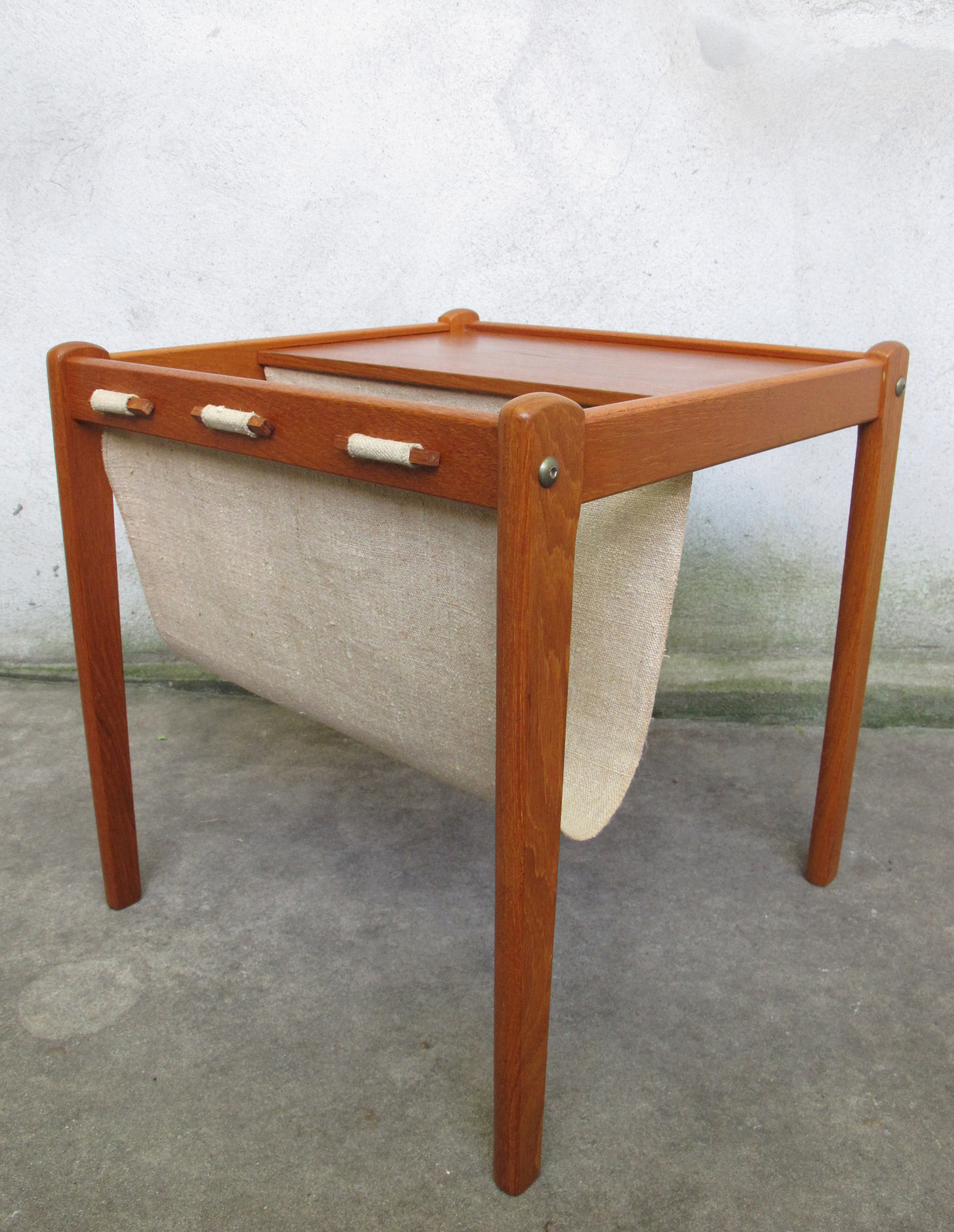 DANISH MODERN TEAK MAGAZINE END TABLE BY BRDR FURBO