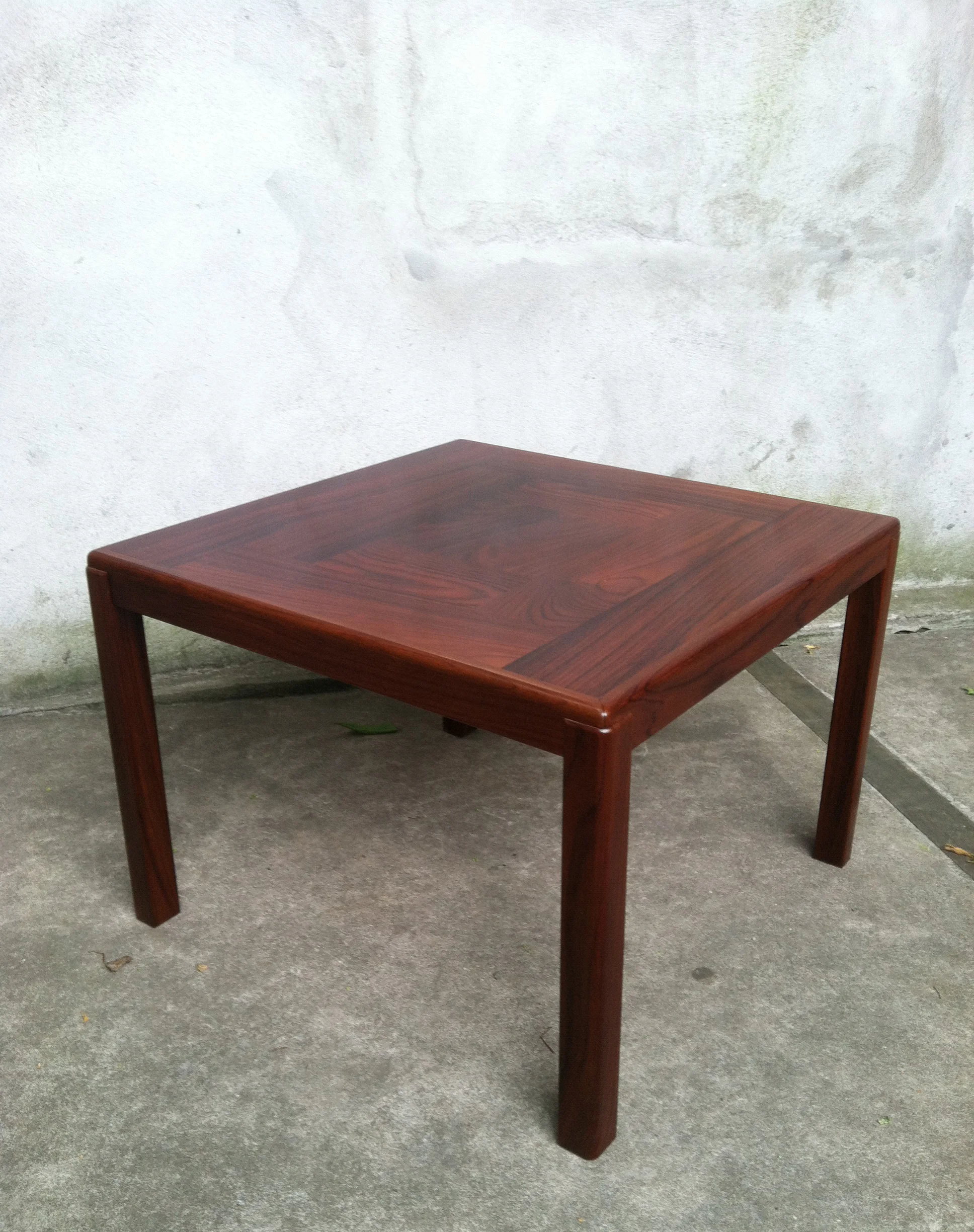 DANISH MODERN ROSEWOOD SQUARE SIDE TABLE BY VEJLE STOLE