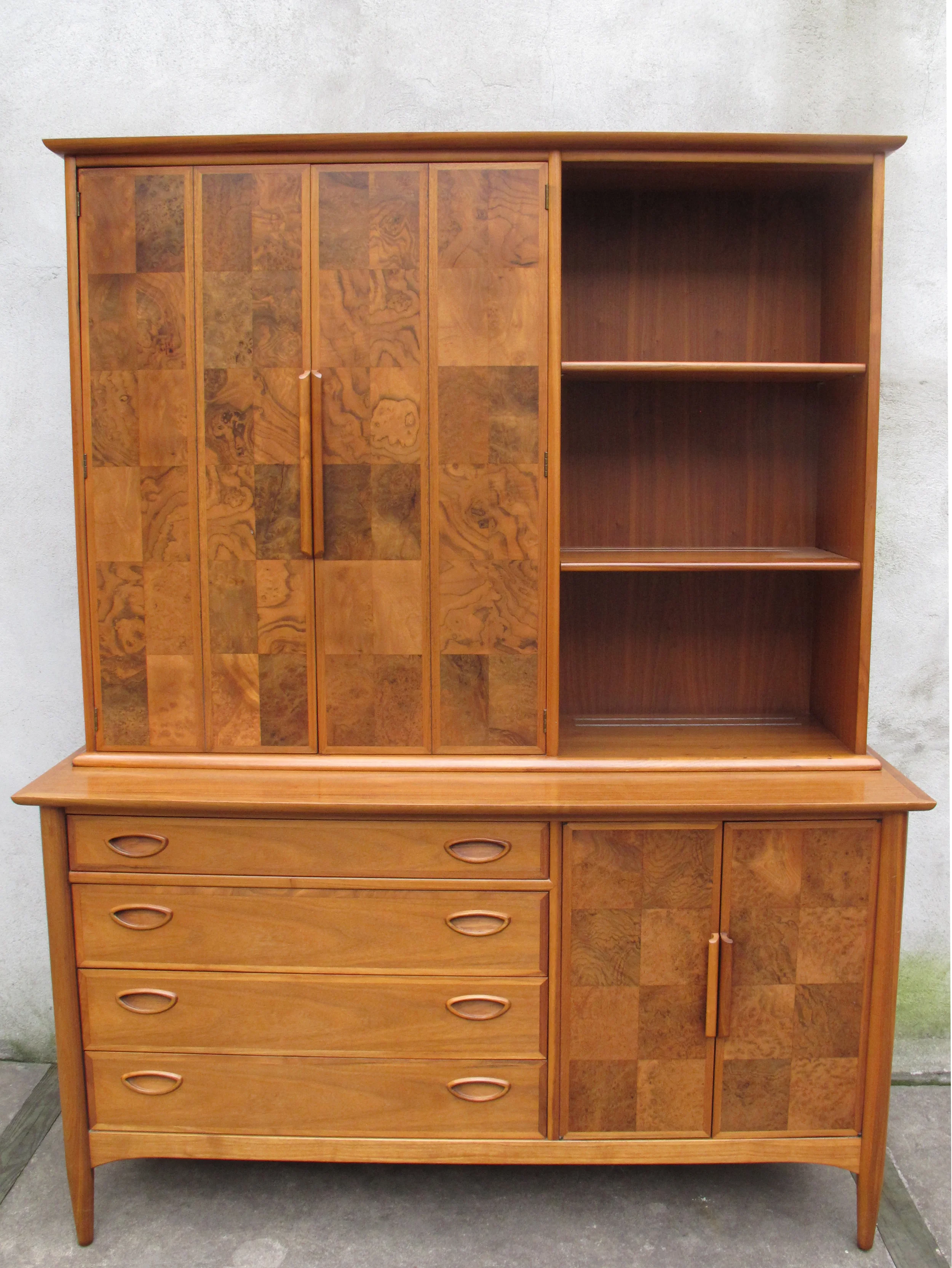 MID CENTURY CREDENZA CABINET BY HERITAGE