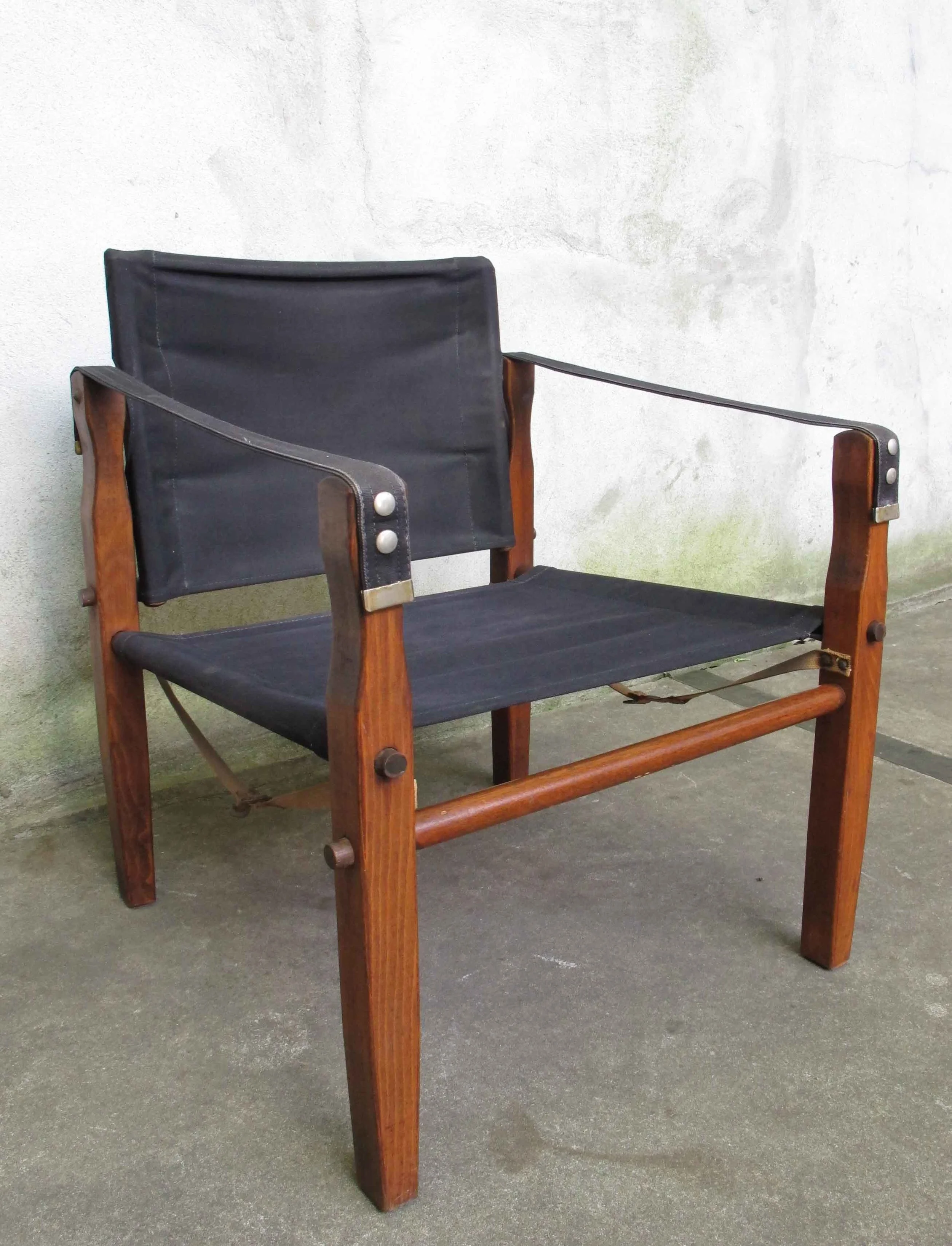 MID CENTURY FOLDING CAMPAIGN ARMCHAIR AFTER ARNE NORELL
