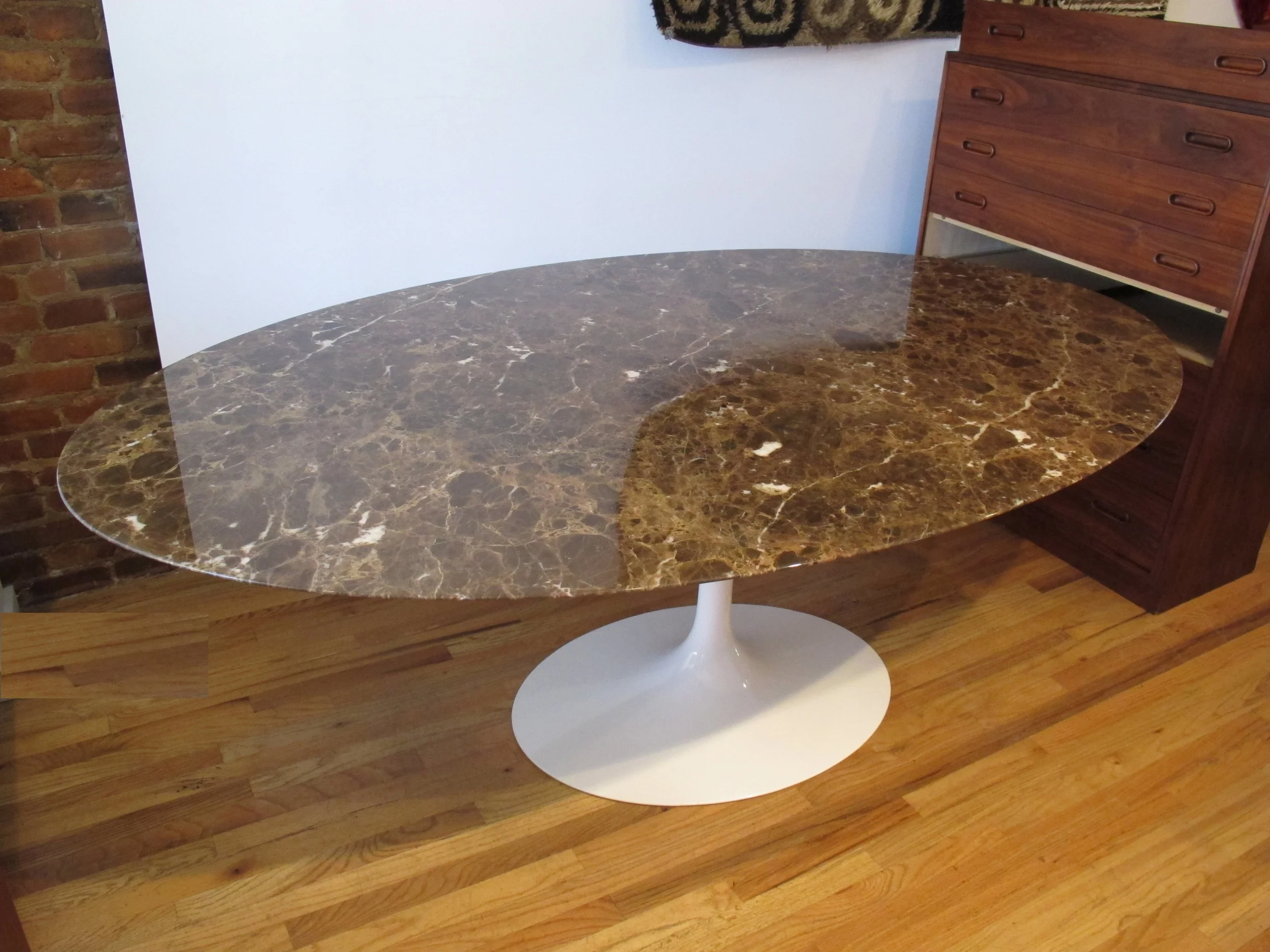 KNOLL EERO SAARINEN MARBLE 78" TULIP DINING TABLE