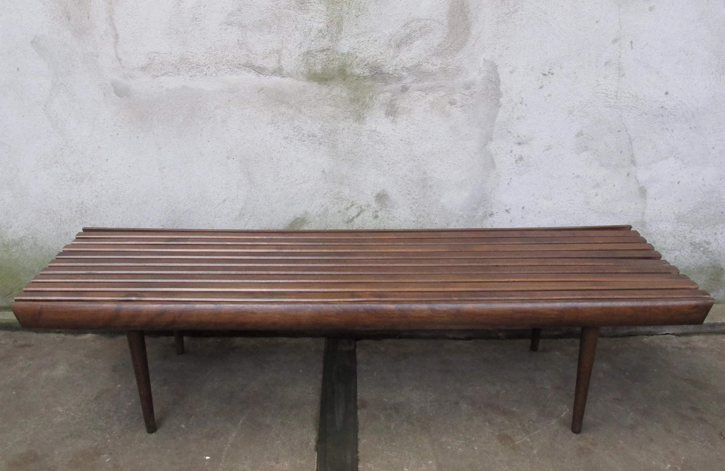 MID CENTURY SLAT BENCH COFFEE TABLE