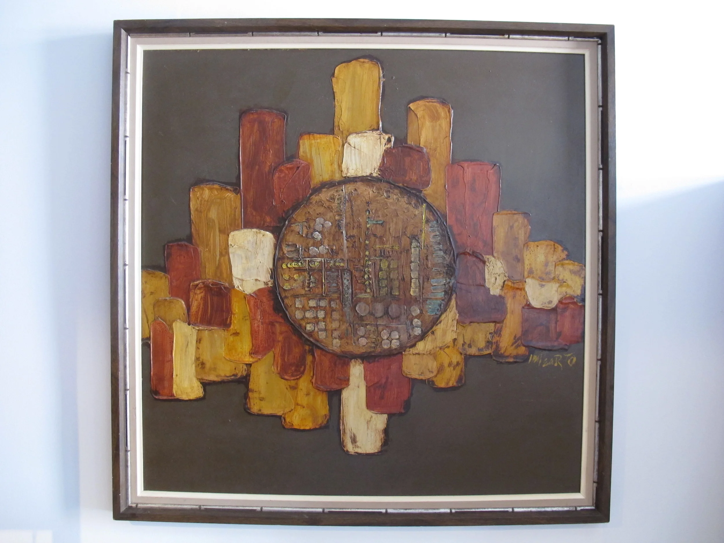 MID CENTURY ABSTRACT PAINTING BY IMPEARTO
