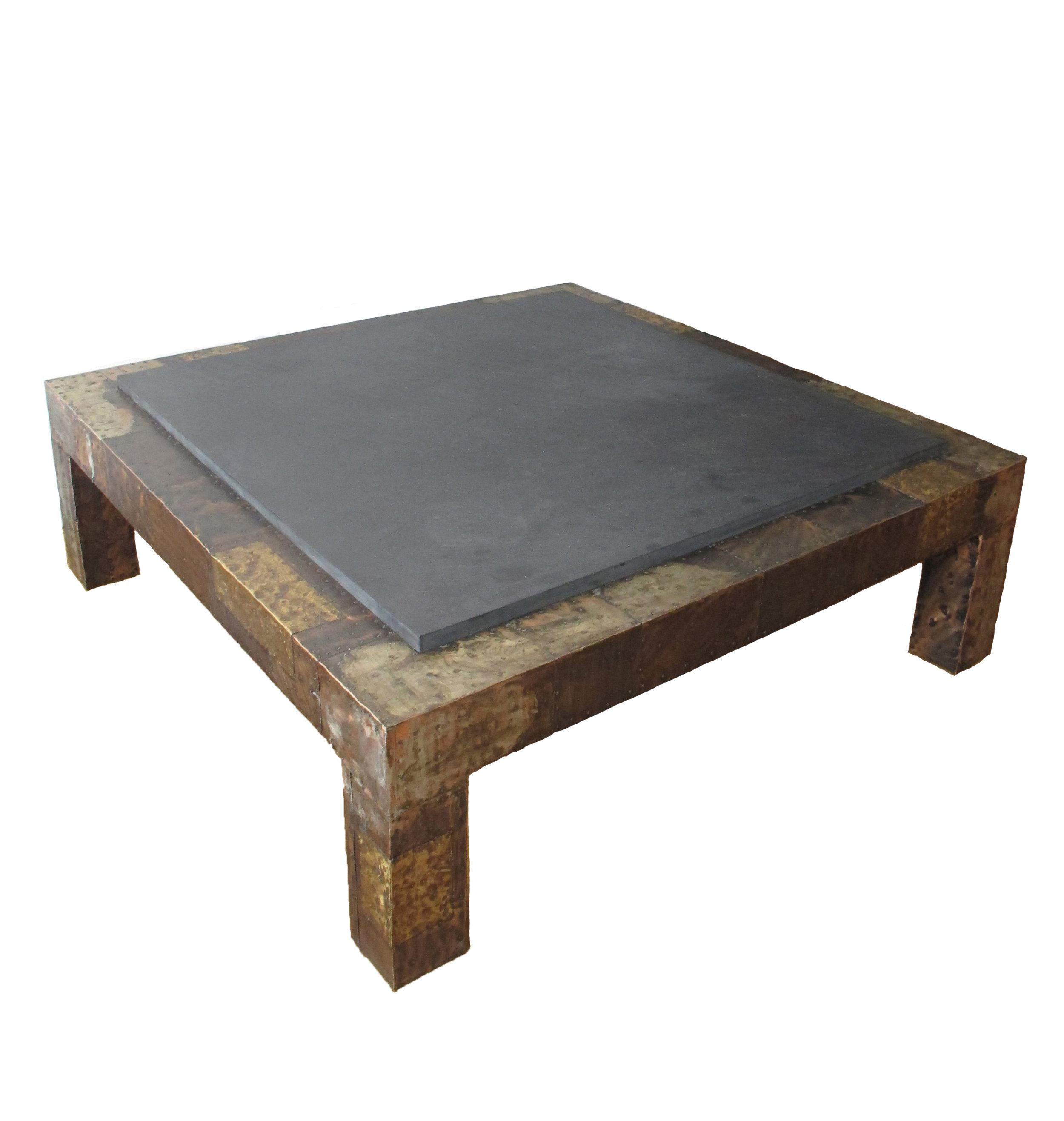 MID CENTURY BRUTALIST STYLE COFFEE TABLE BY PAUL EVANS FOR DIRECTIONAL