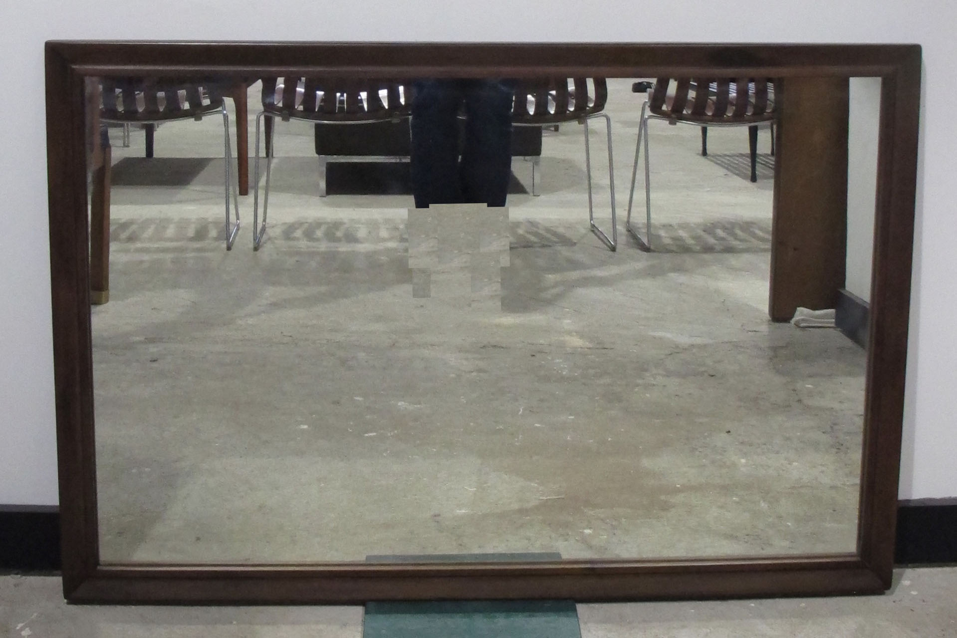 MID CENTURY MODERN WALNUT RECTANGULAR MIRROR