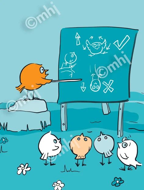 Flying Lesson Cartoon
