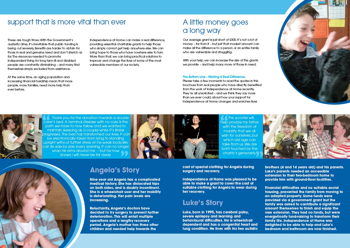 Charity Impact Brochure Inside Spread Image