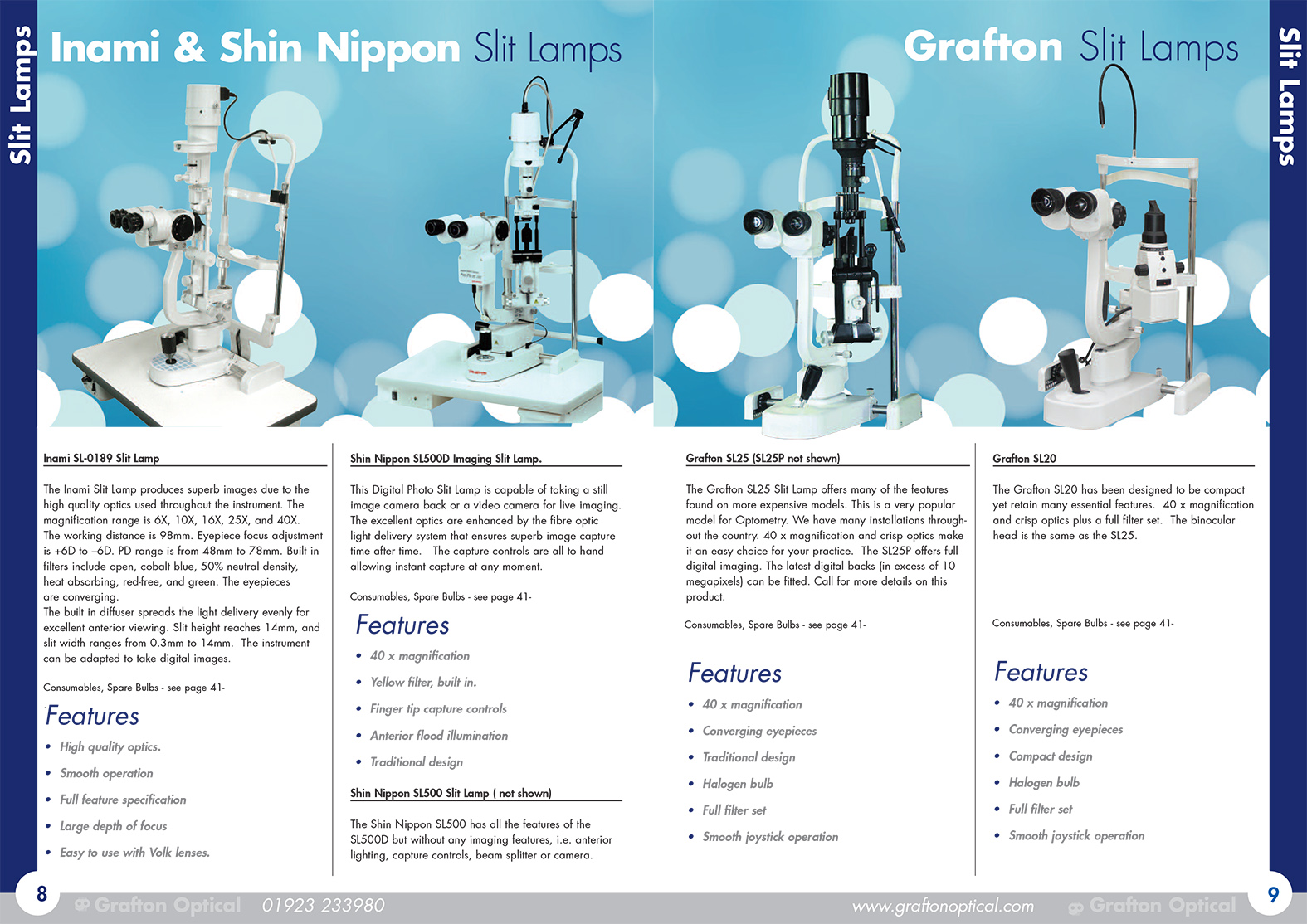 Image of an Internal Spread from the Optical Equipment Catalogue