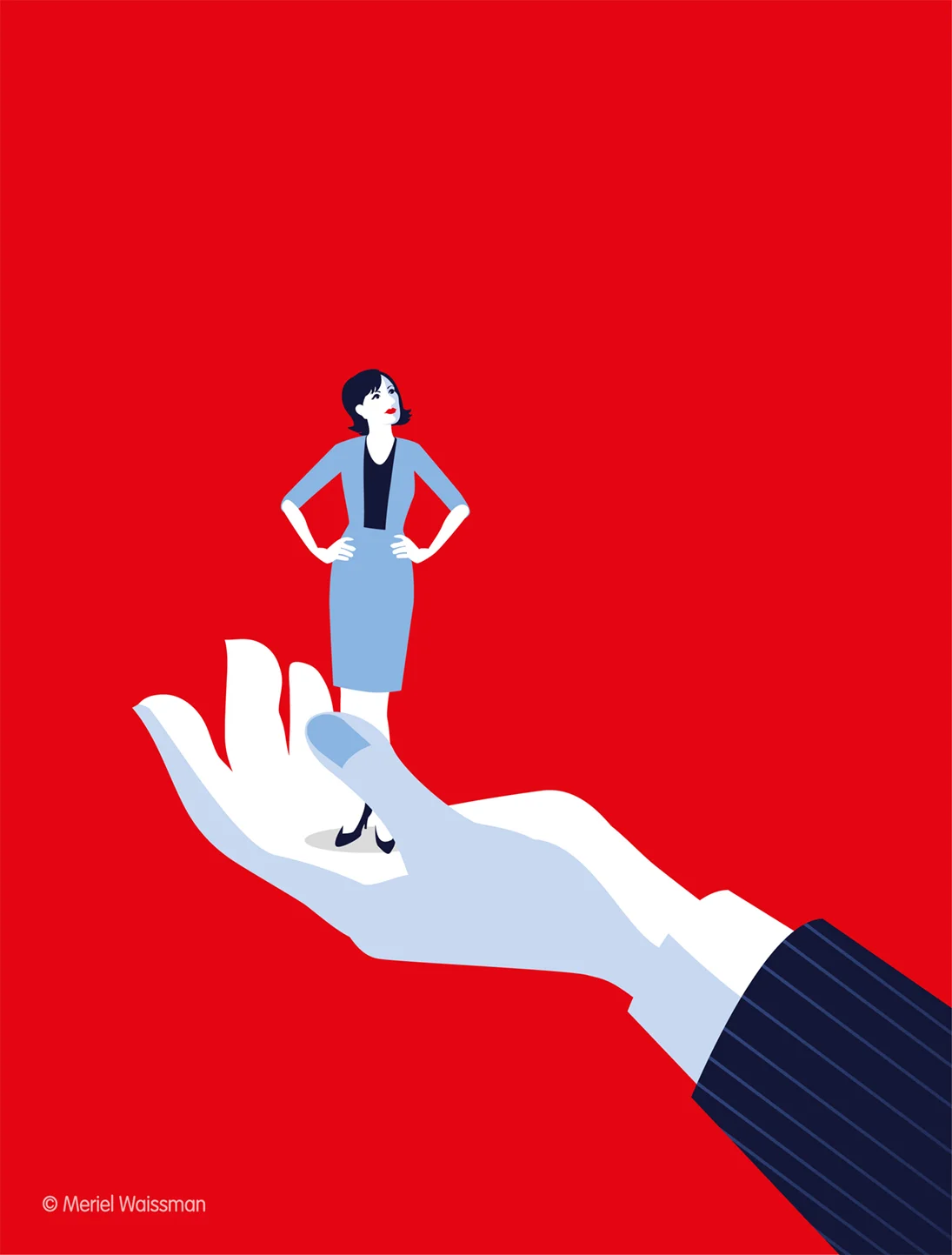"In Hand" Stock Illustration