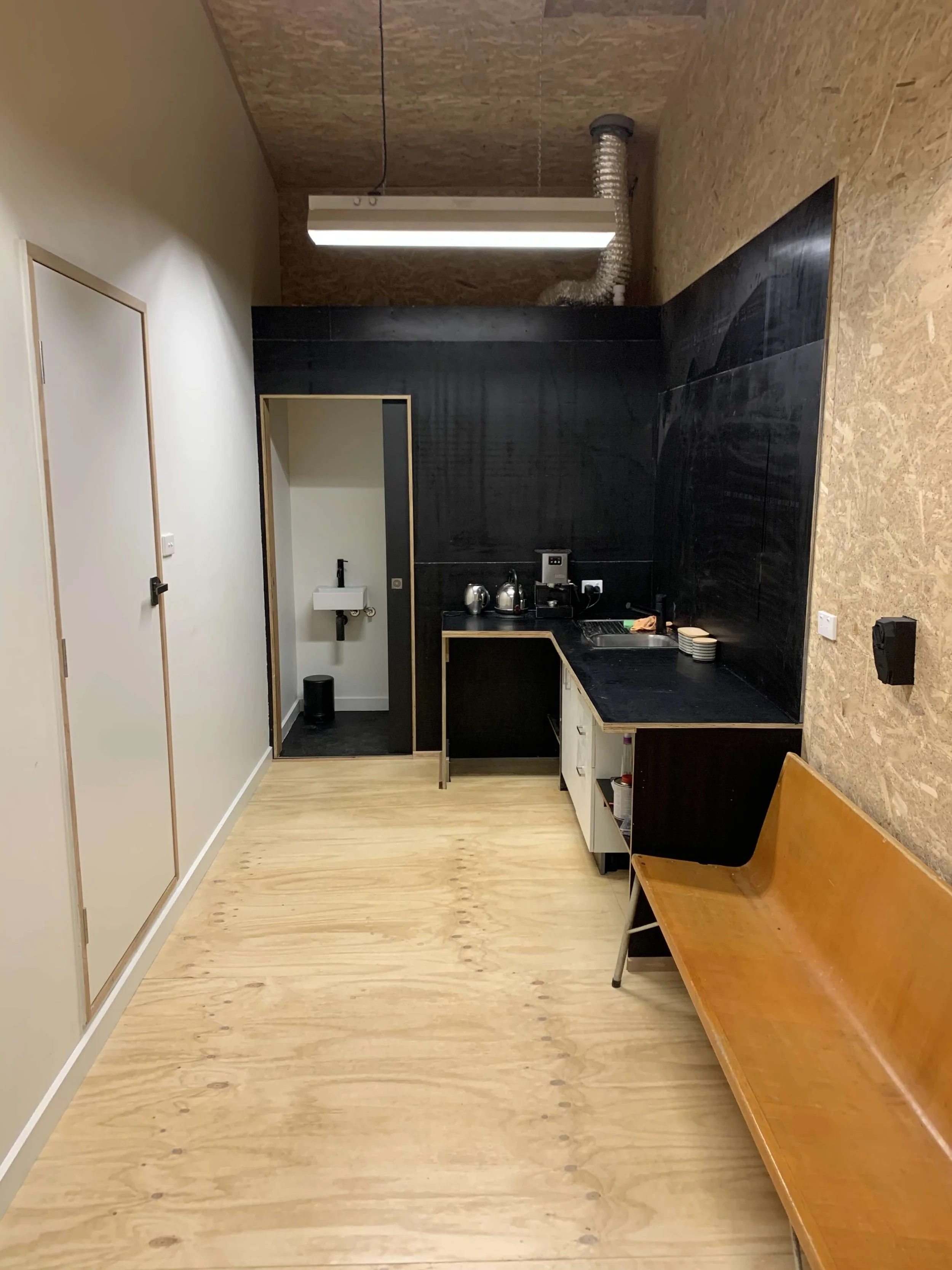 Kitchette and bathroom