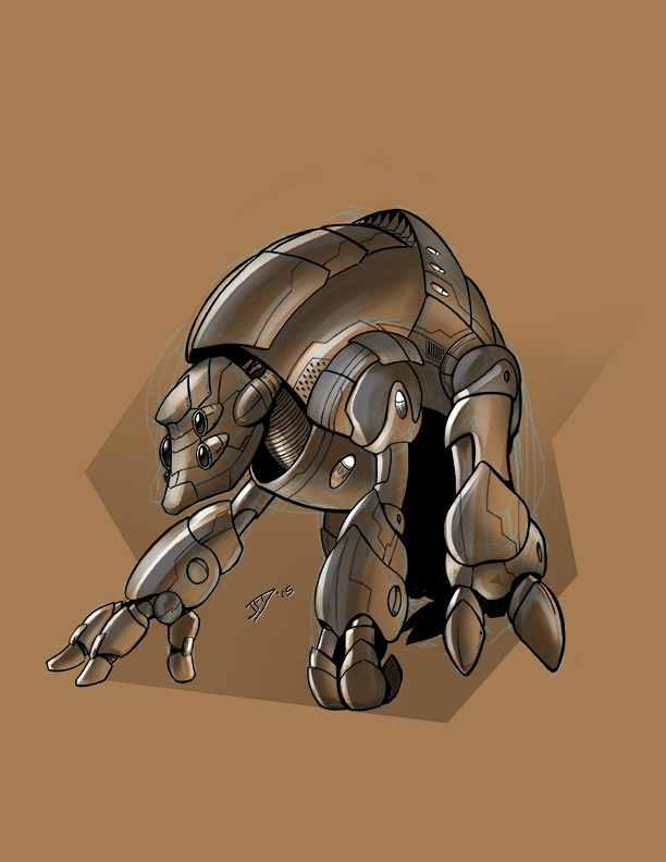 An example of the robot illustrations you could have a signed print of should we meet in person