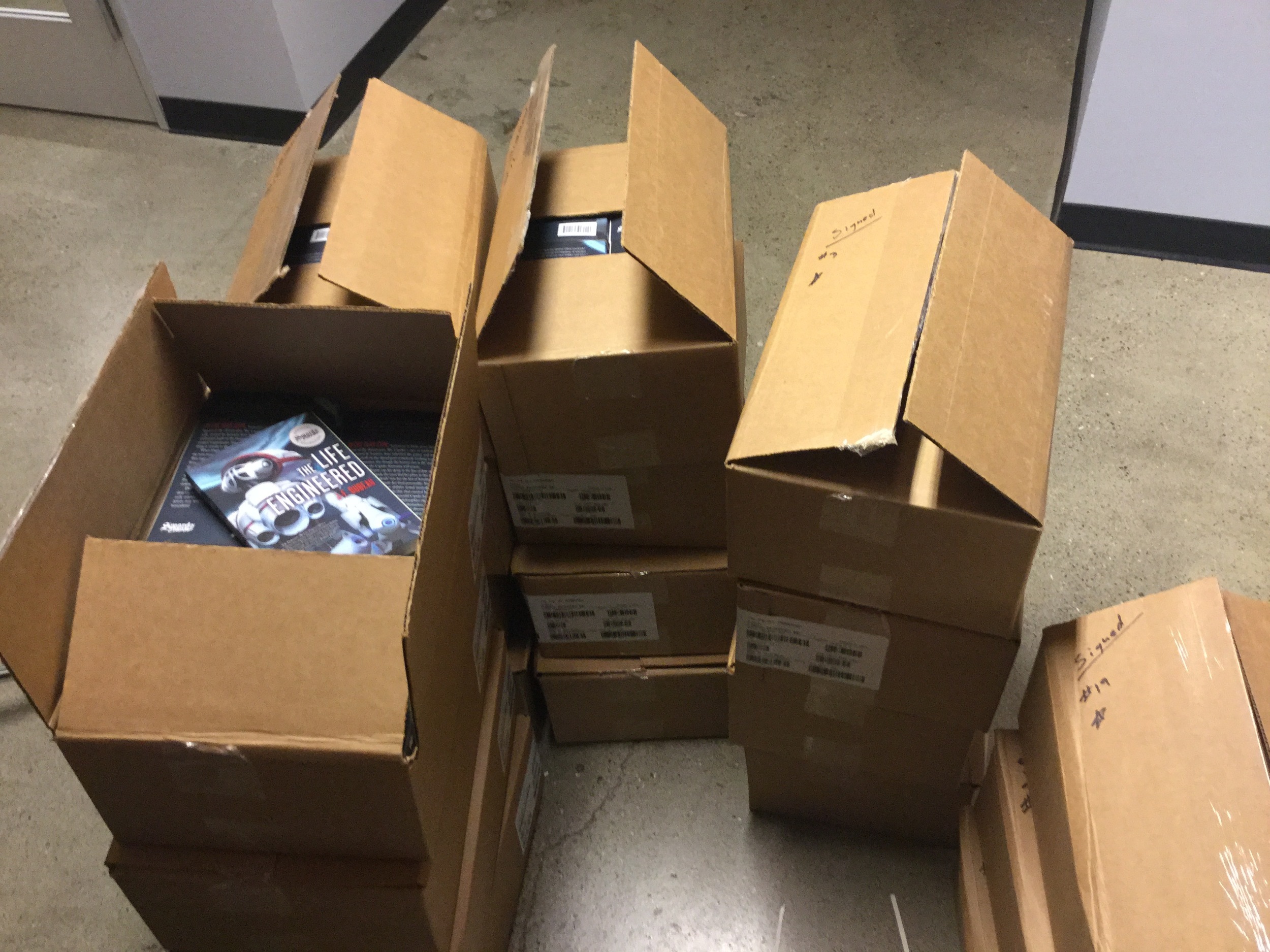 So cool to be surrounded by these boxes.