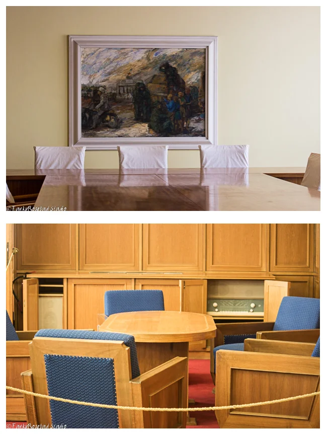 Top boardroom, bottom Mielke's office 