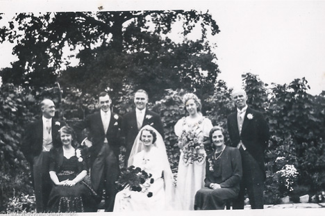 Grandma & Grandpa on the right of the picture
