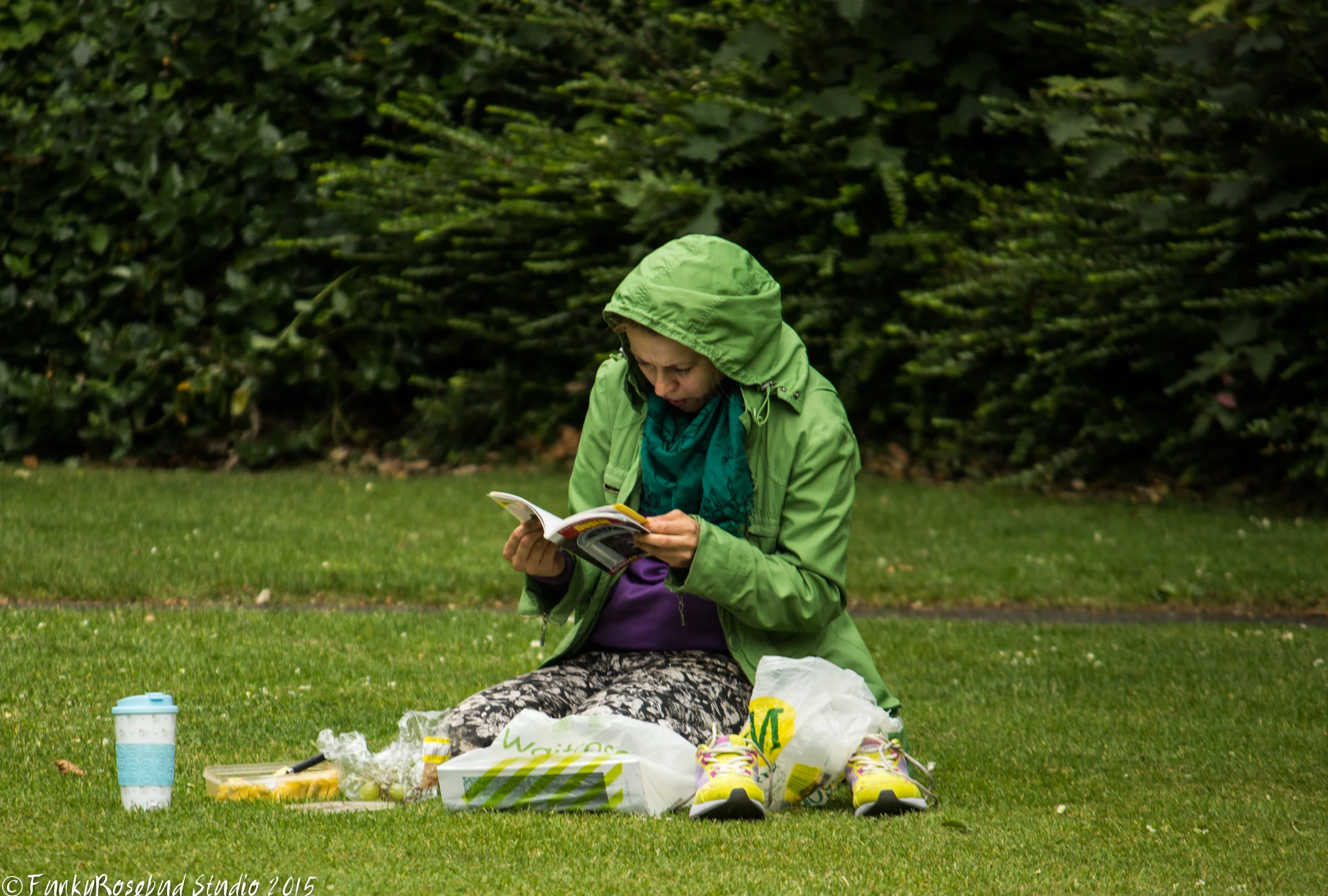 Lunching leprechaun in St Stephen's Green