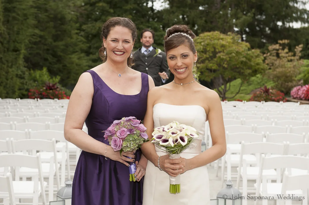 Bride and maid of honor