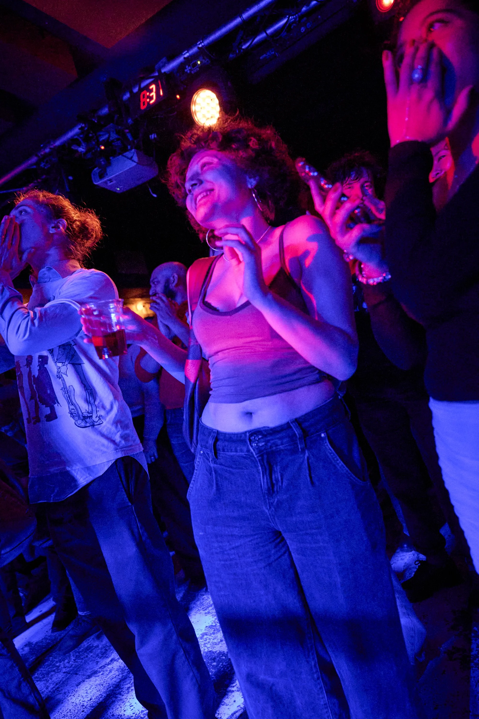 Fans cheer as Zohran Mamdani takes the stage, January 2025 