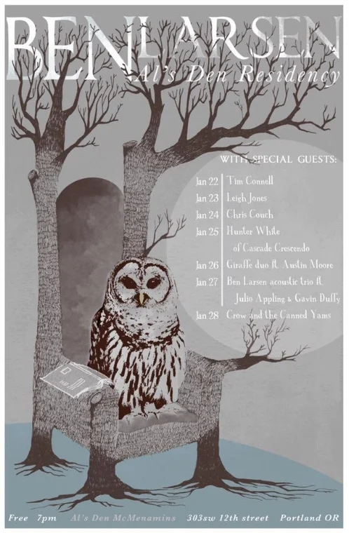 Ben Larsen (of Crow and the Canyon) promo poster